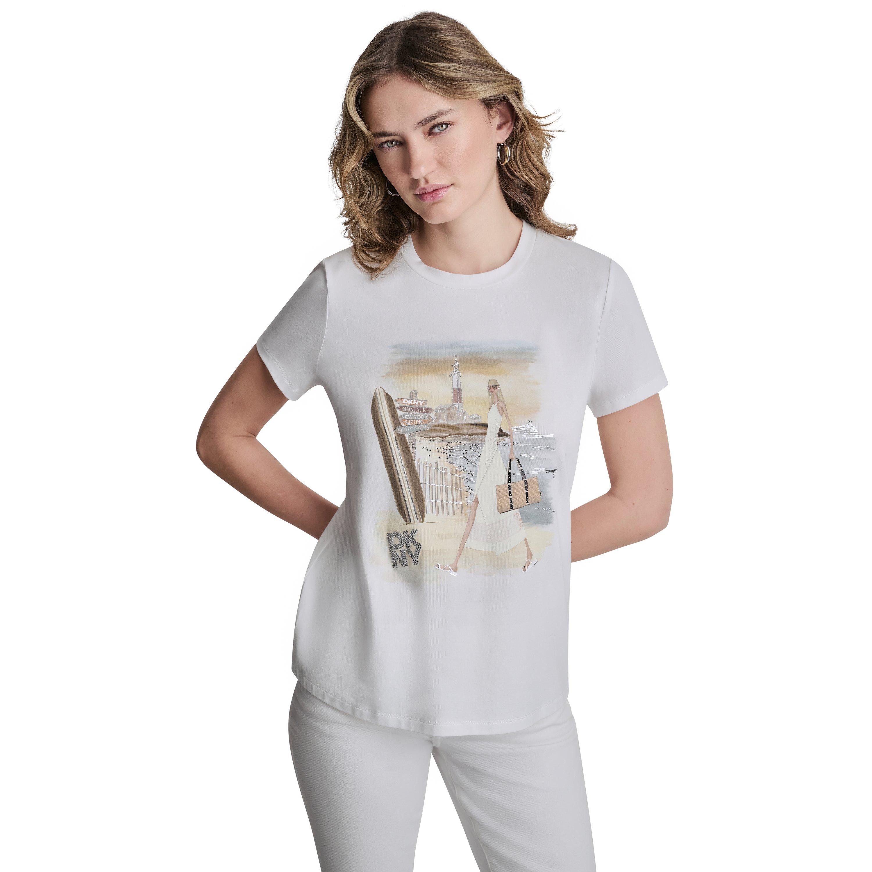 White - DKNY - Women's T-Shirt - 7