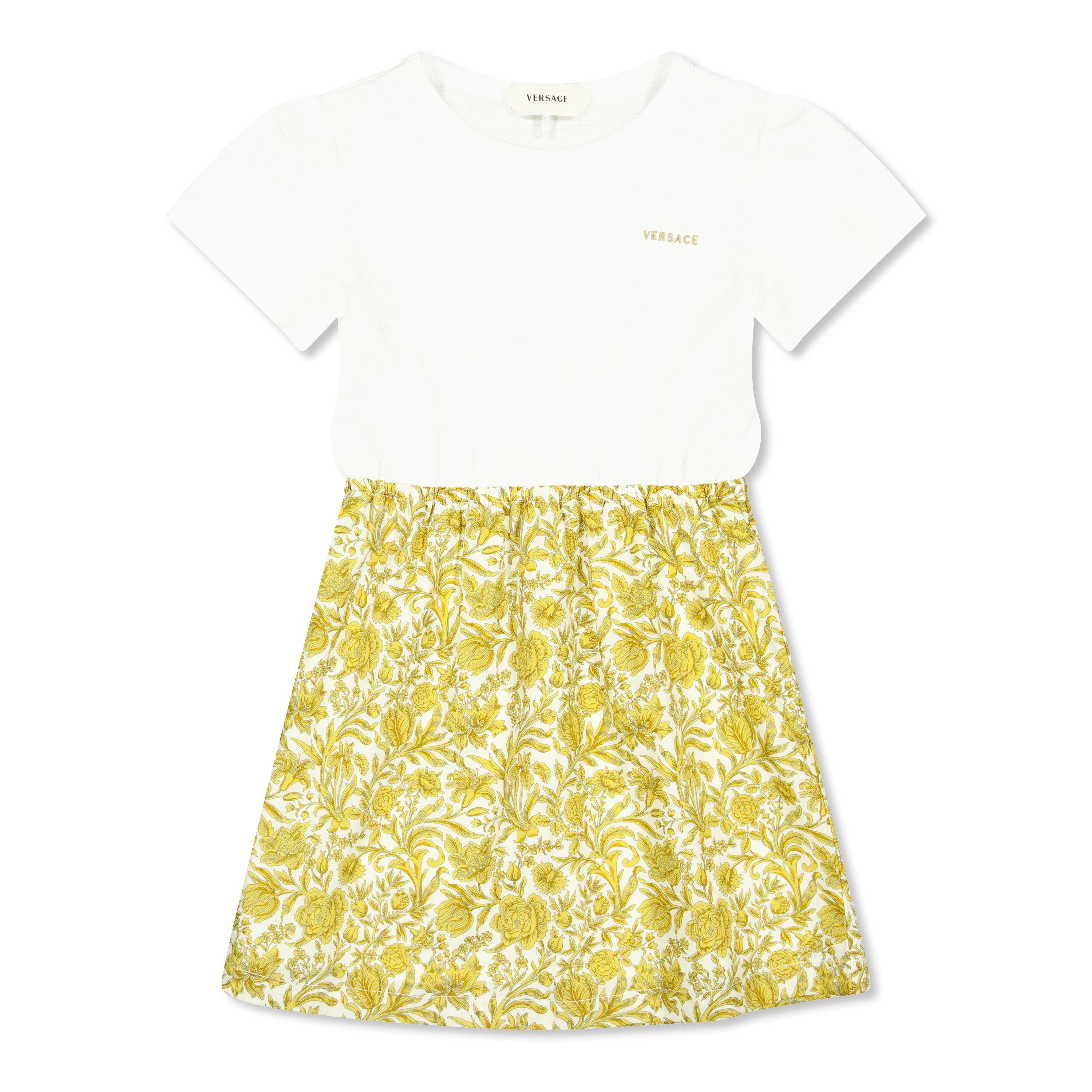 Versace Versace Prnt T Dress Jn63 - Wht/Gld 6WO90 - Size 6Y