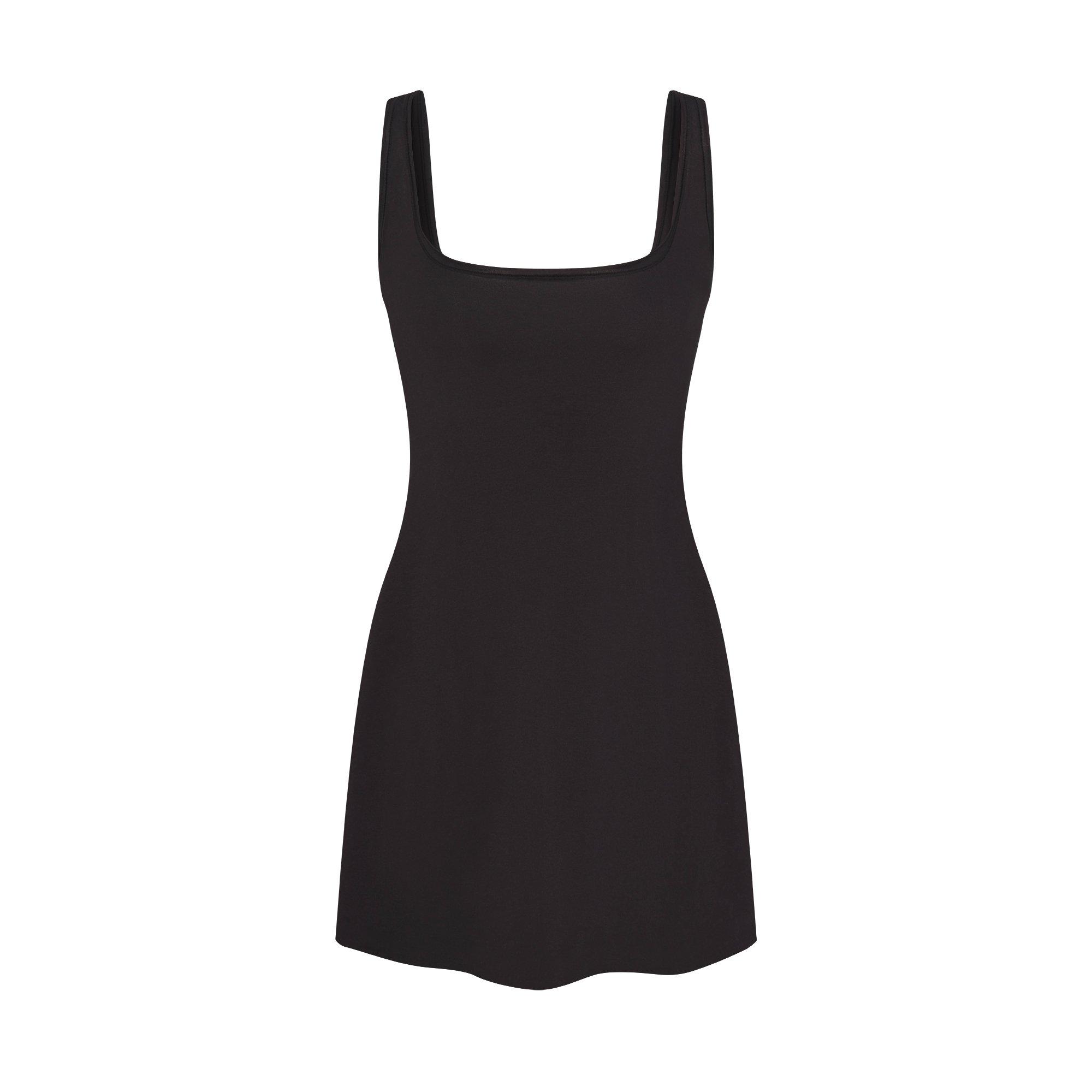 Soot - SKIMS - Women's Square-Neck Cotton Mini Dress - 1