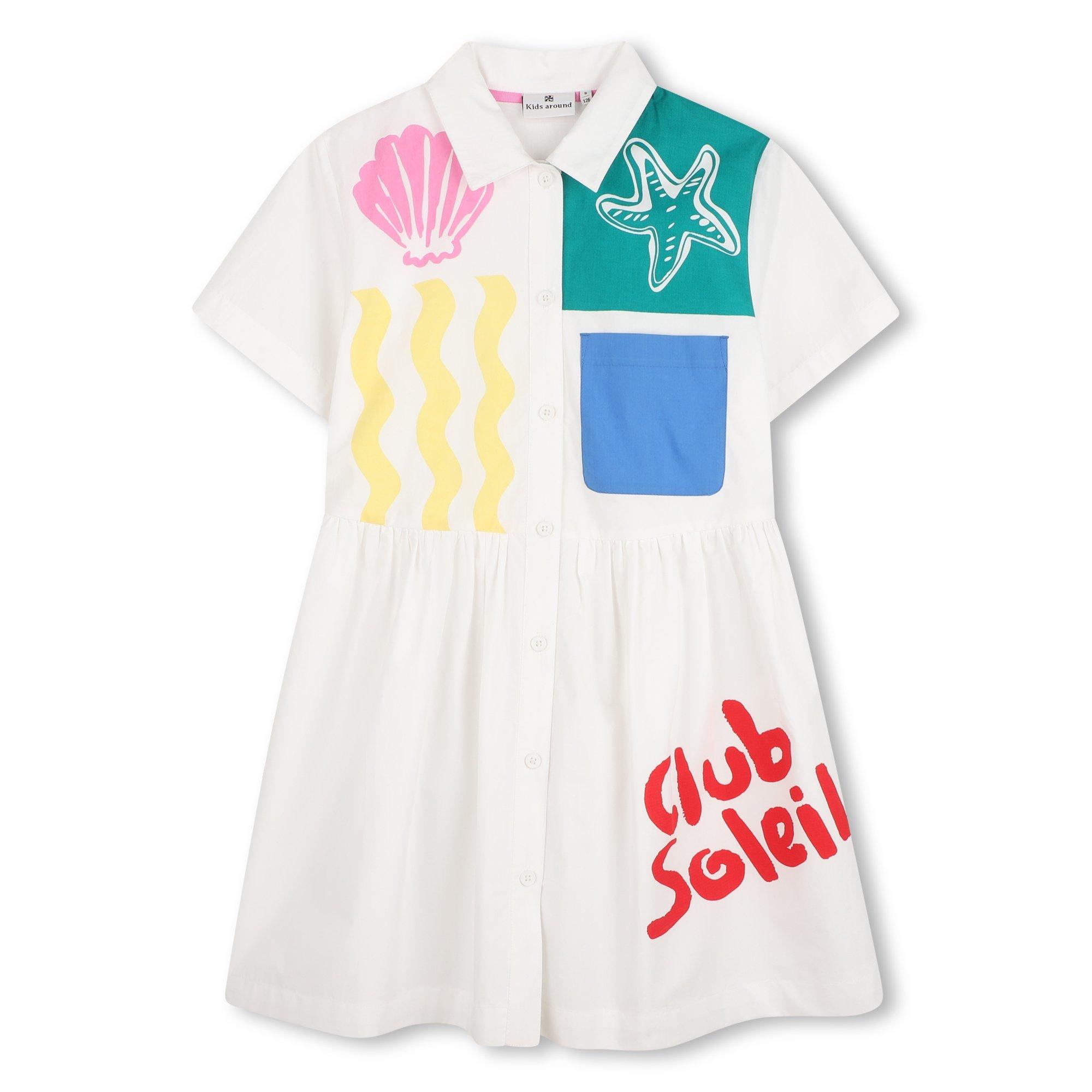 Kids Around Girls Polo Dress - Cream - 8Y