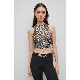 Hugo Dalexandra Zebra Print Top