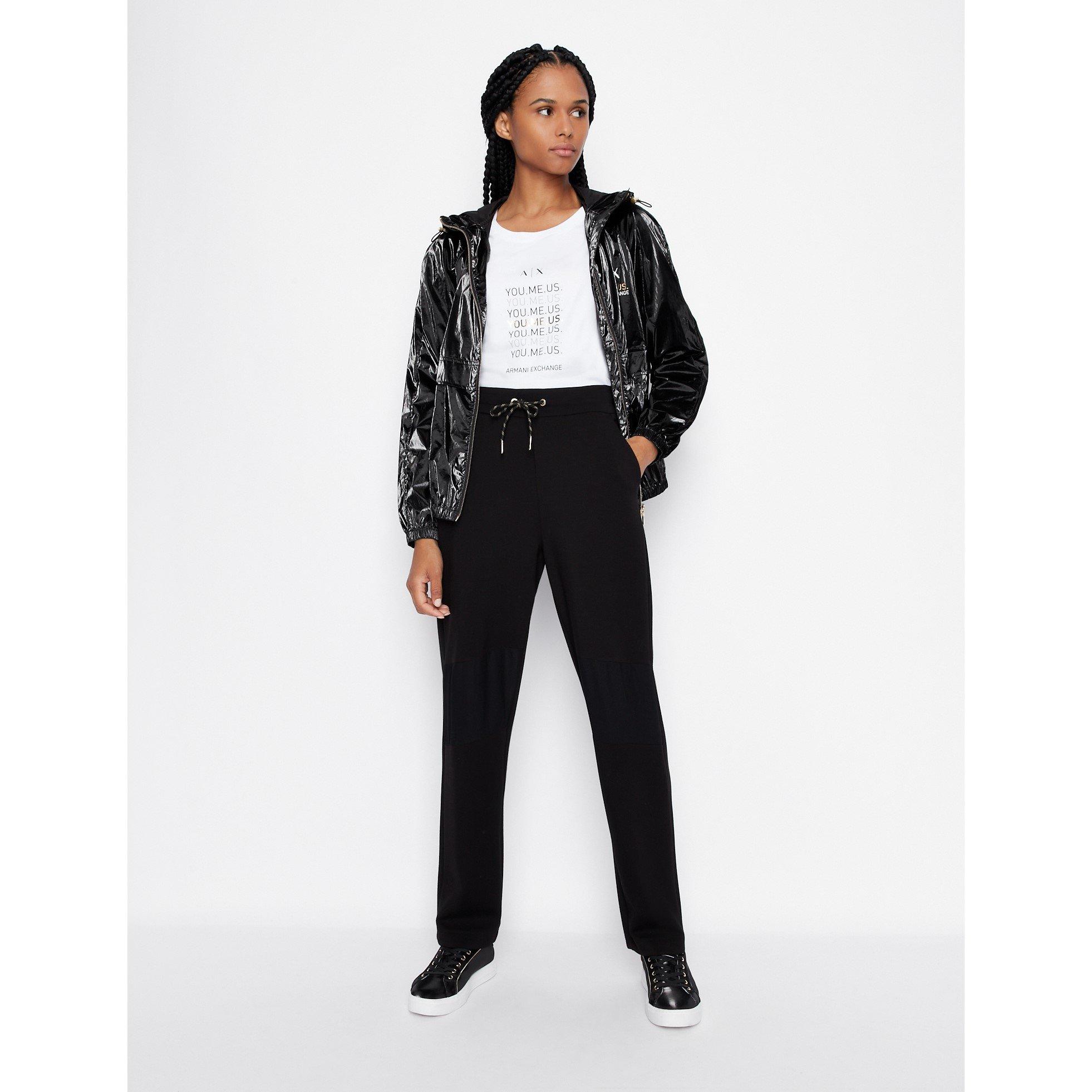 Bianco Ottico - Armani Exchange - Women's Foil Logo Regular Fit T-Shirt - 3