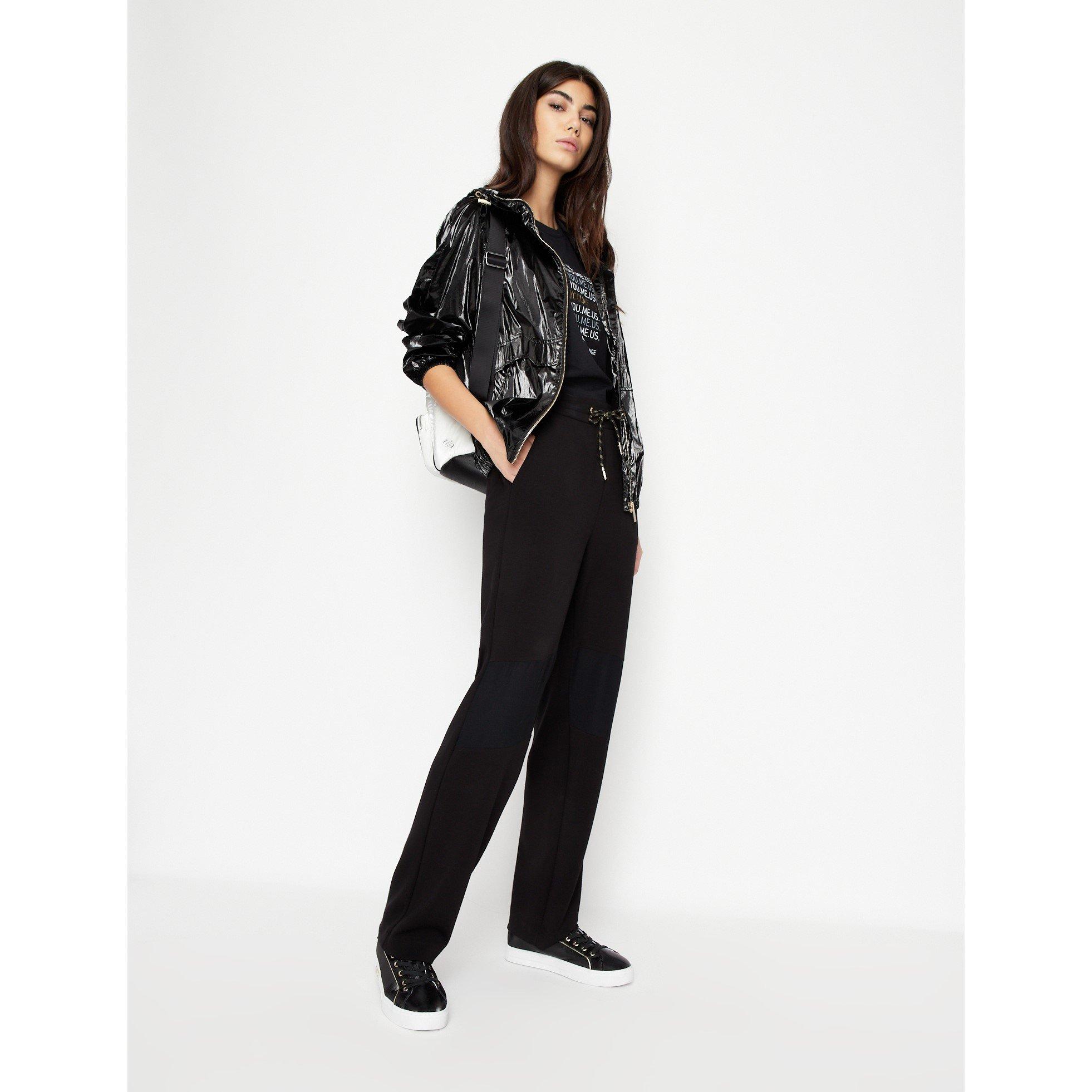 Black - Armani Exchange - Women's Foil Logo Regular Fit T-Shirt - 3