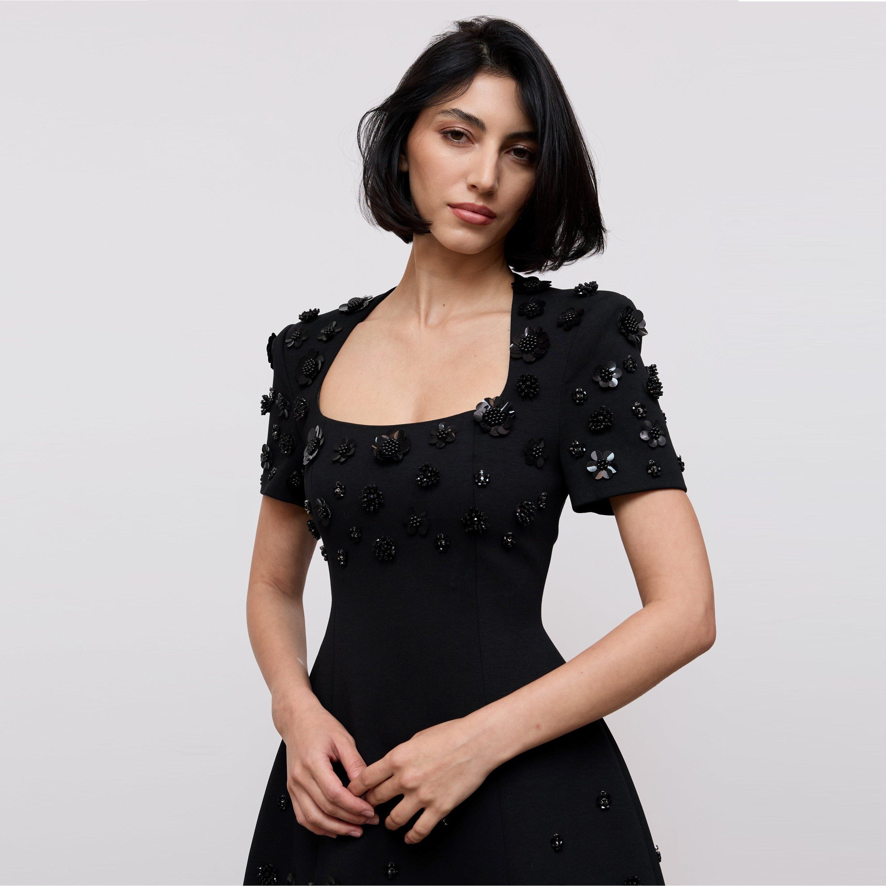 Black - Odd Muse - Odd Muse Applique Mini Dress - 3