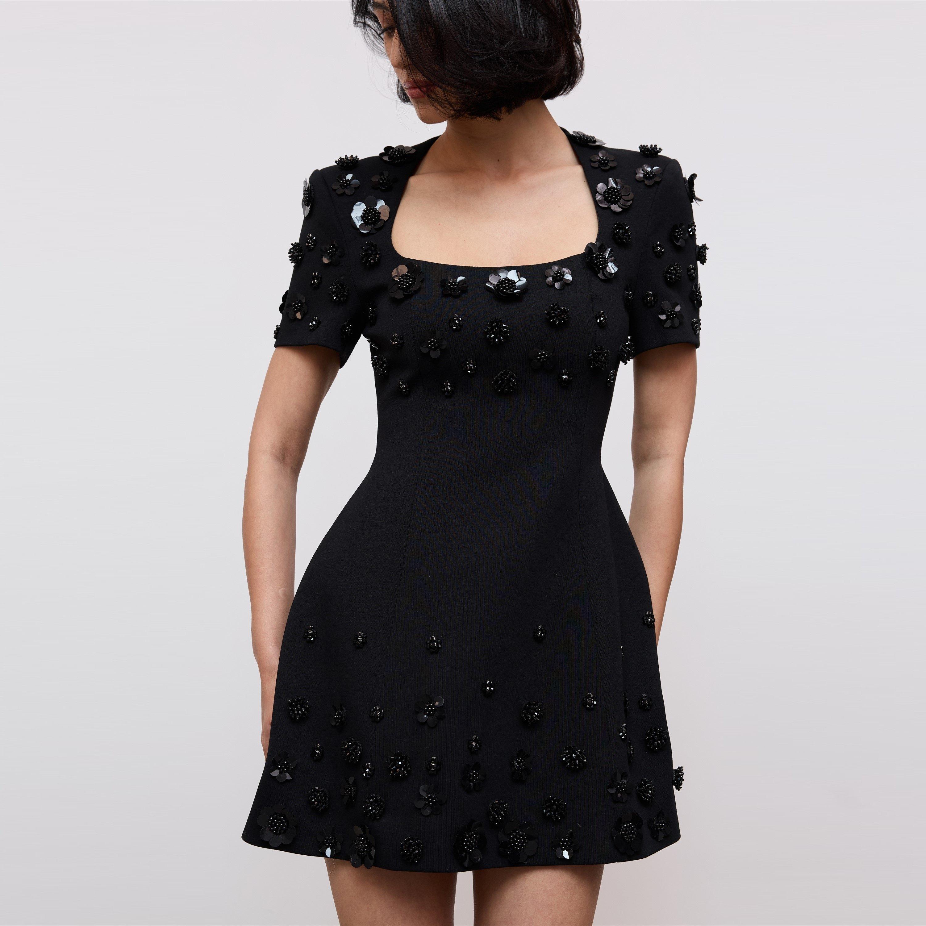 Black - Odd Muse - Odd Muse Applique Mini Dress - 5