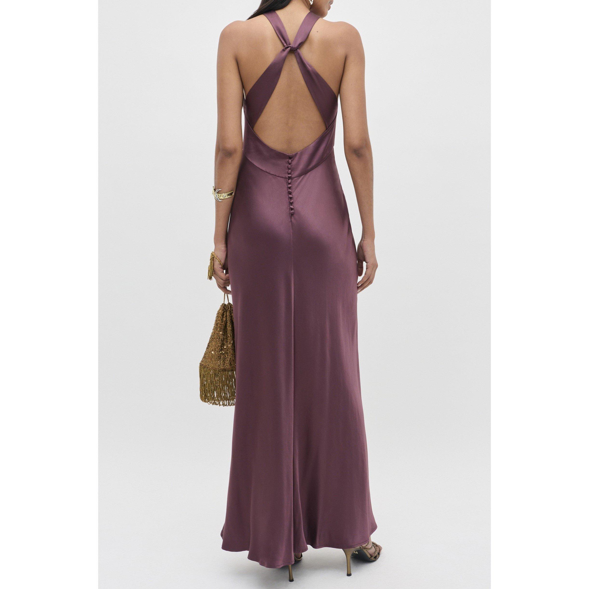 Wine - RIXO - Women's Losanna Long Maxi Dress - 4