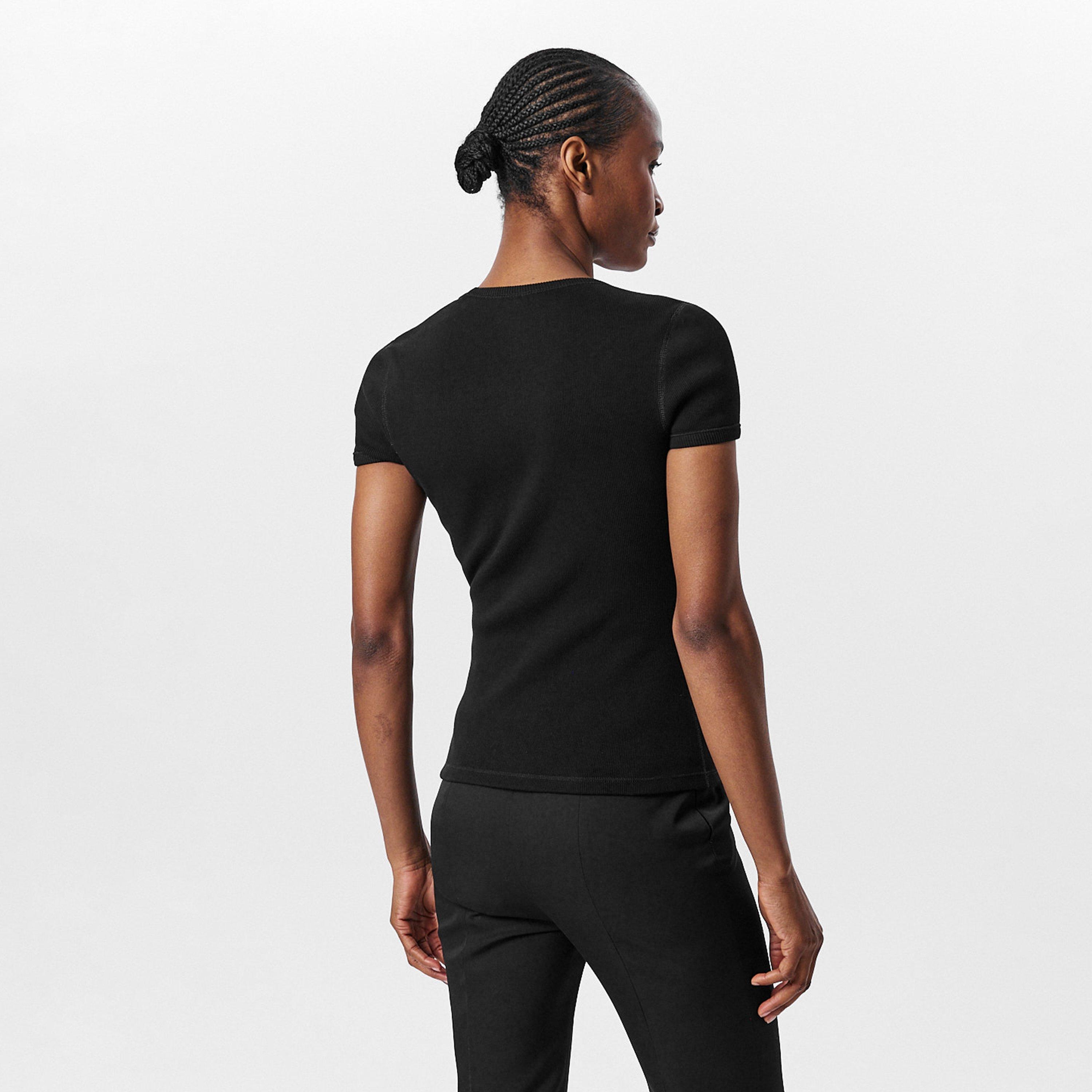 Black - Alexander McQueen - Women's Alex Logo Regular Fit T-Shirt - 4