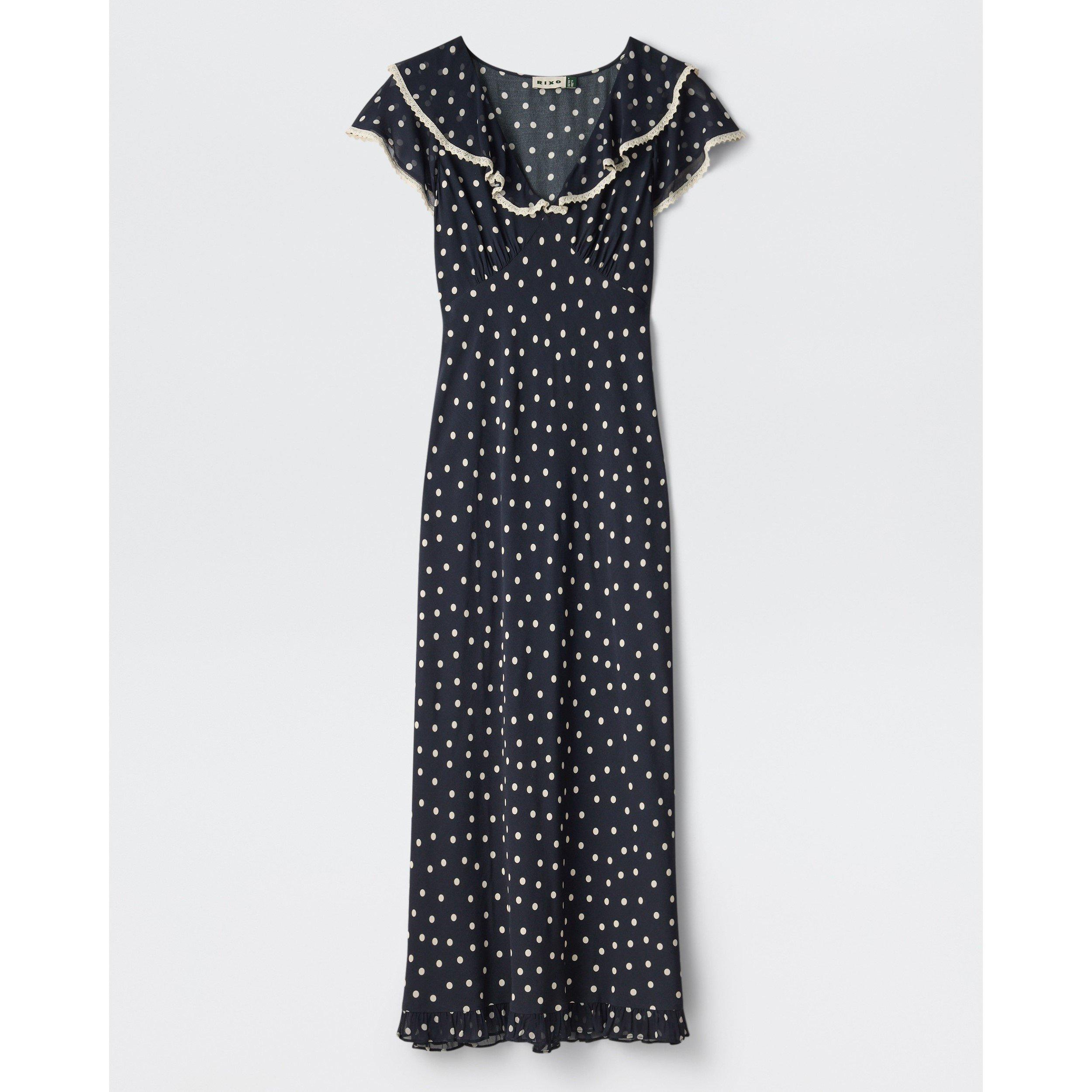 Layla Dt Navy - RIXO - Women's Bethea Long Maxi Dress - 1