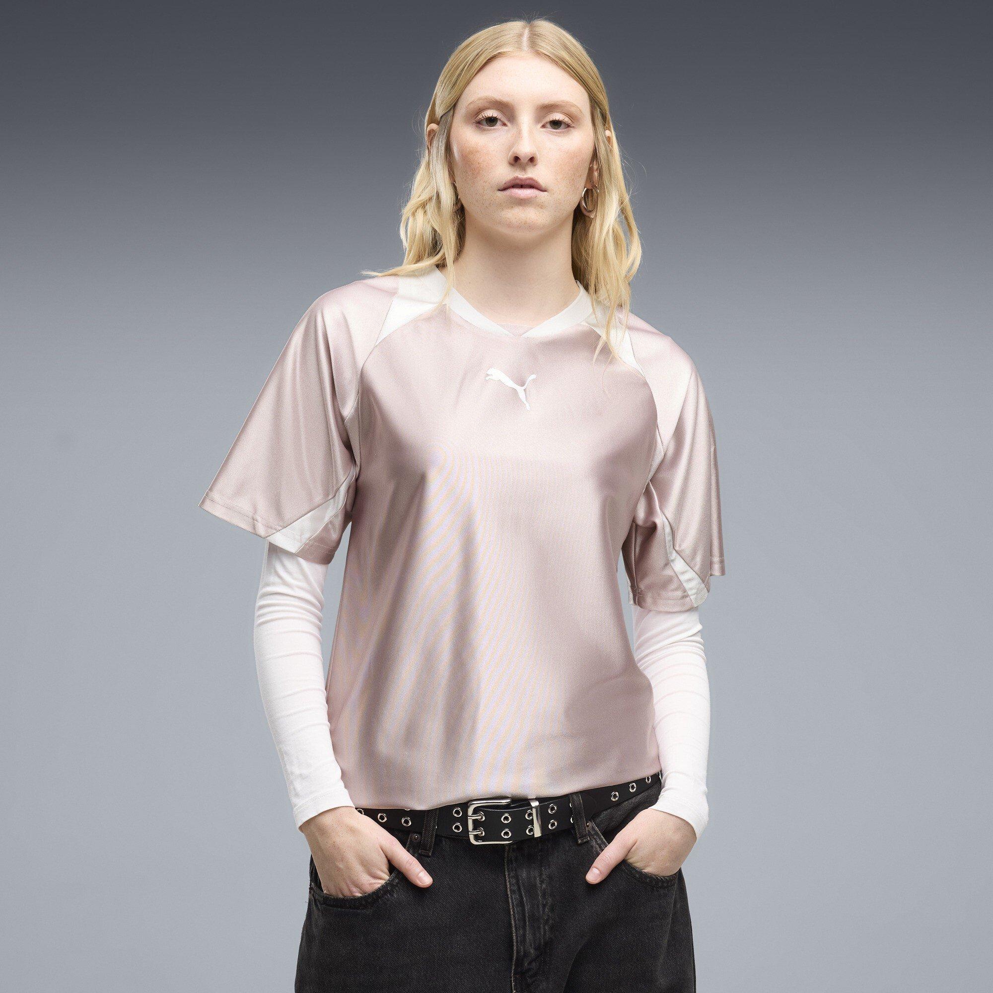 Misty Pink - Puma - Women's STRT V-Neck Short-Sleeve Relaxed T-Shirt - 3