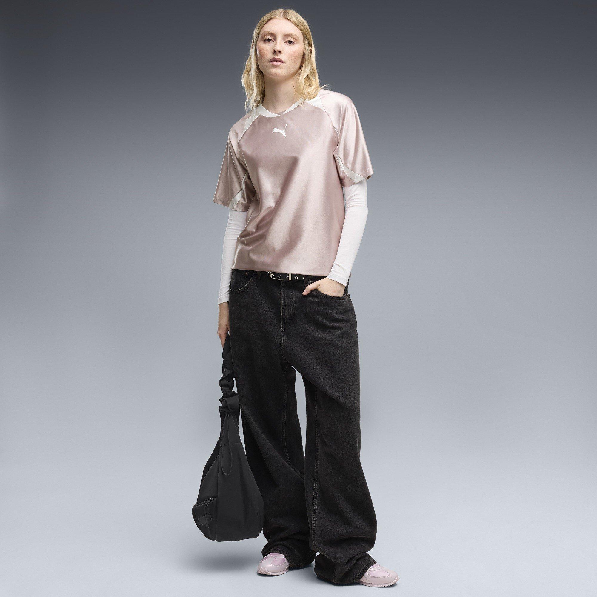 Misty Pink - Puma - Women's STRT V-Neck Short-Sleeve Relaxed T-Shirt - 5