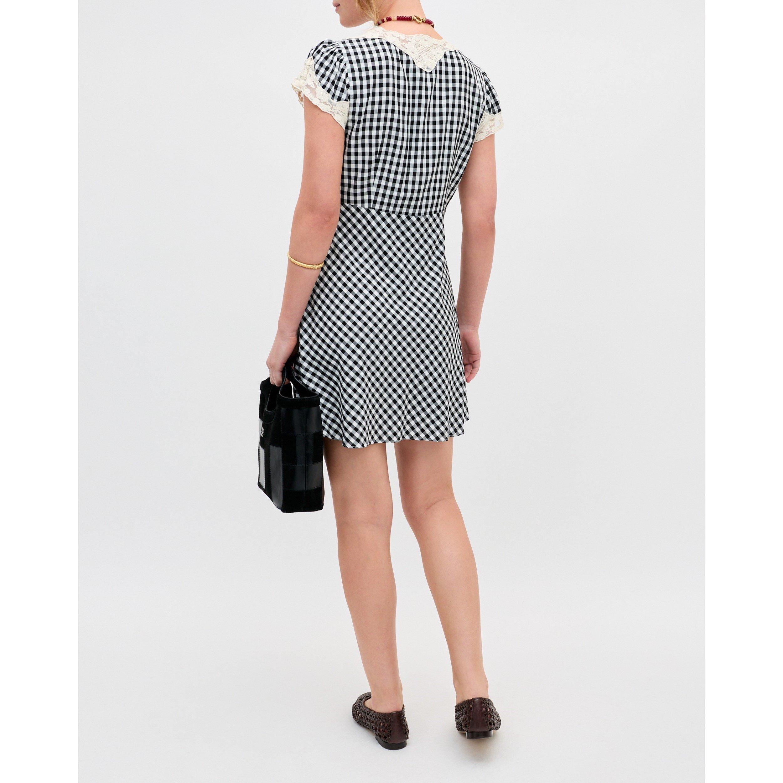 Beth Chck Black - RIXO - Women's Lacie Mini Dress - 3
