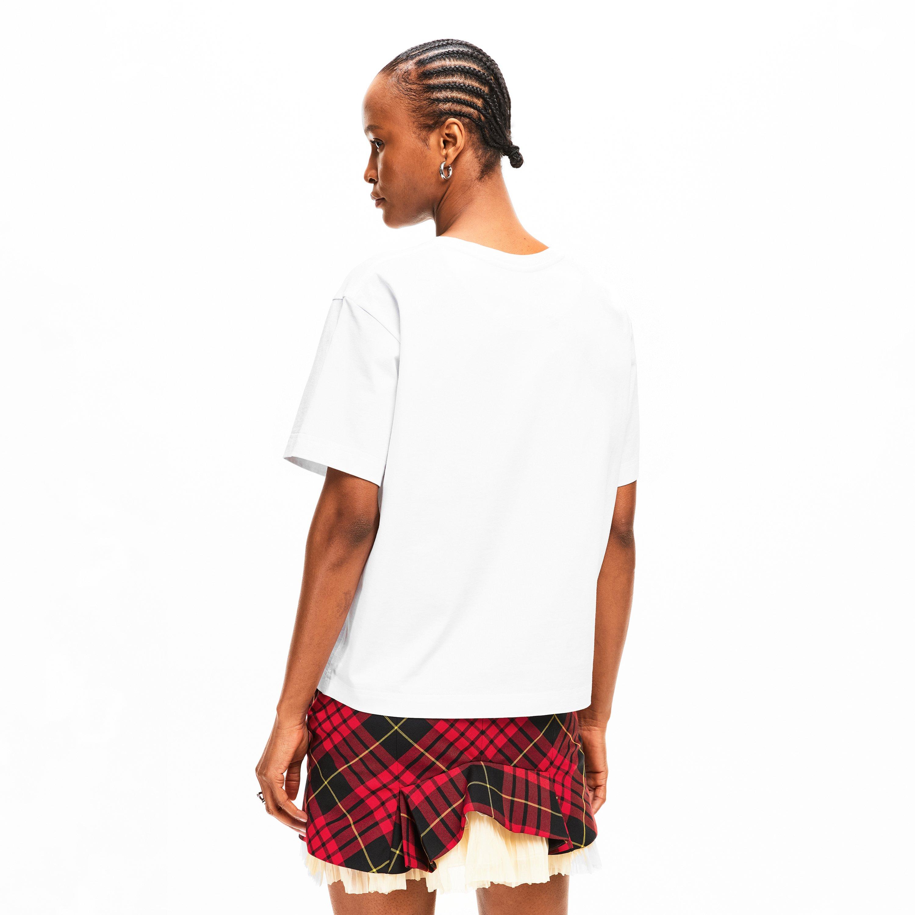 White/Black - Alexander McQueen - Women's Alex Skull Lace T-Shirt - 4