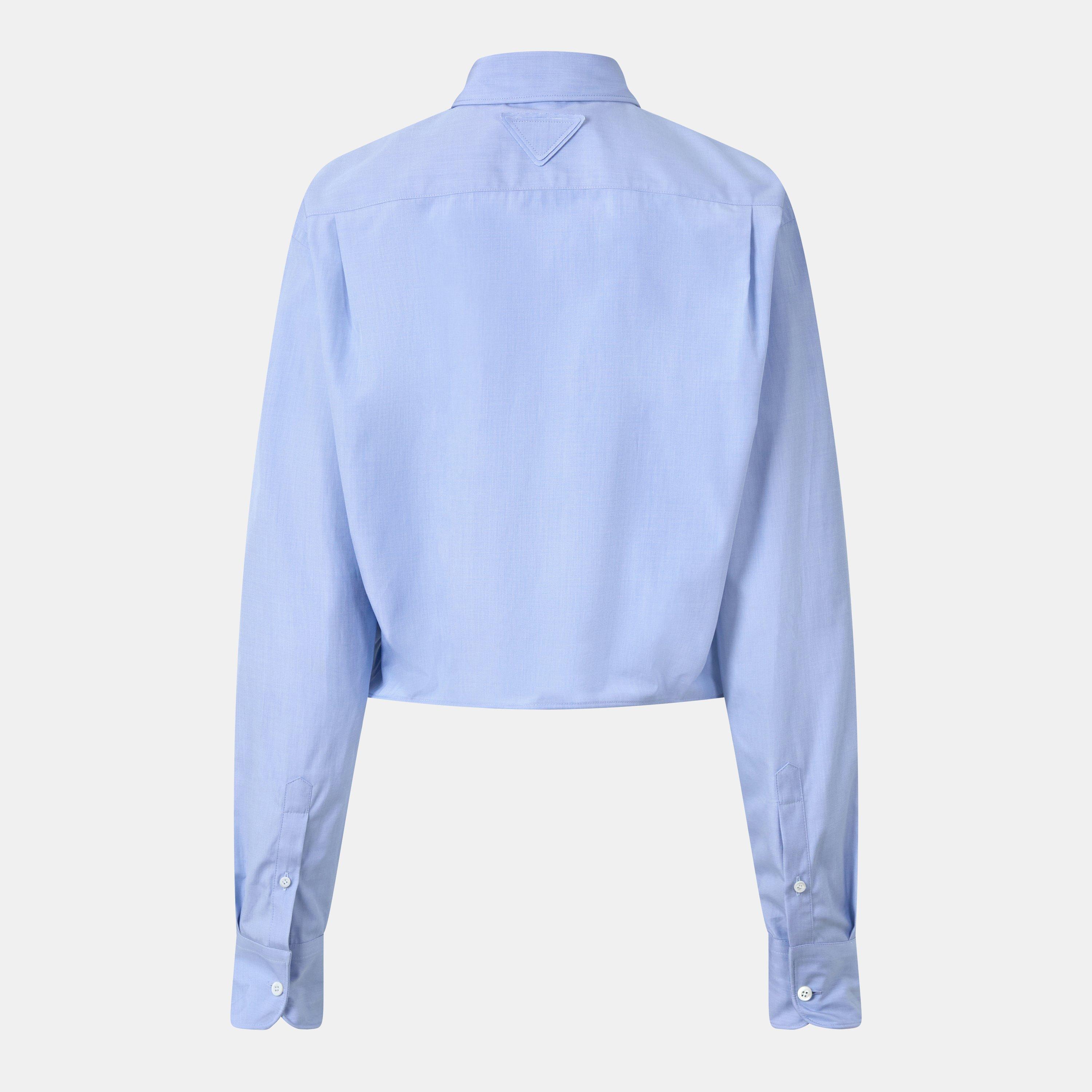 CIELO - Prada - Women's Cropped Short Sleeve Oxford Shirt - 2