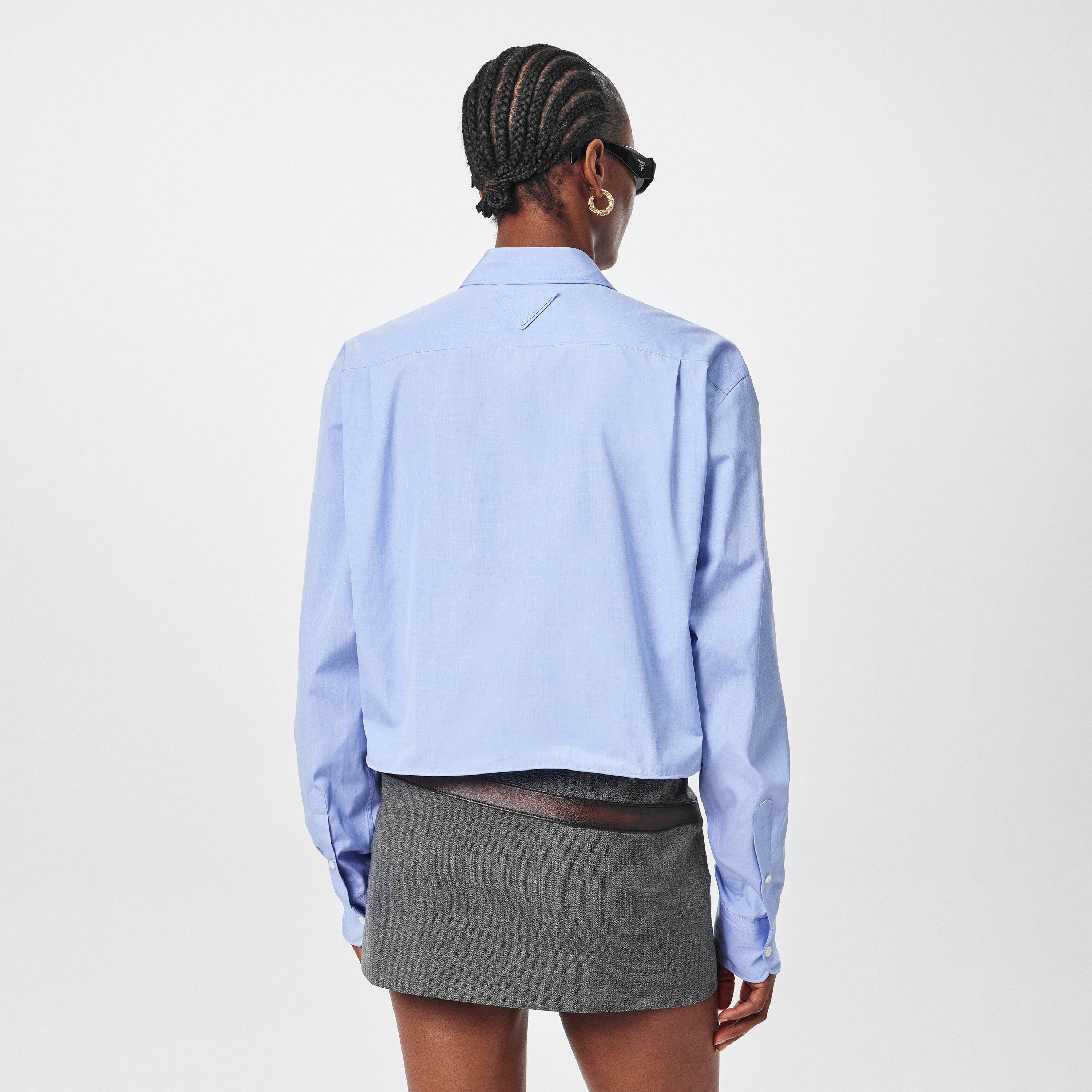 CIELO - Prada - Women's Cropped Short Sleeve Oxford Shirt - 4