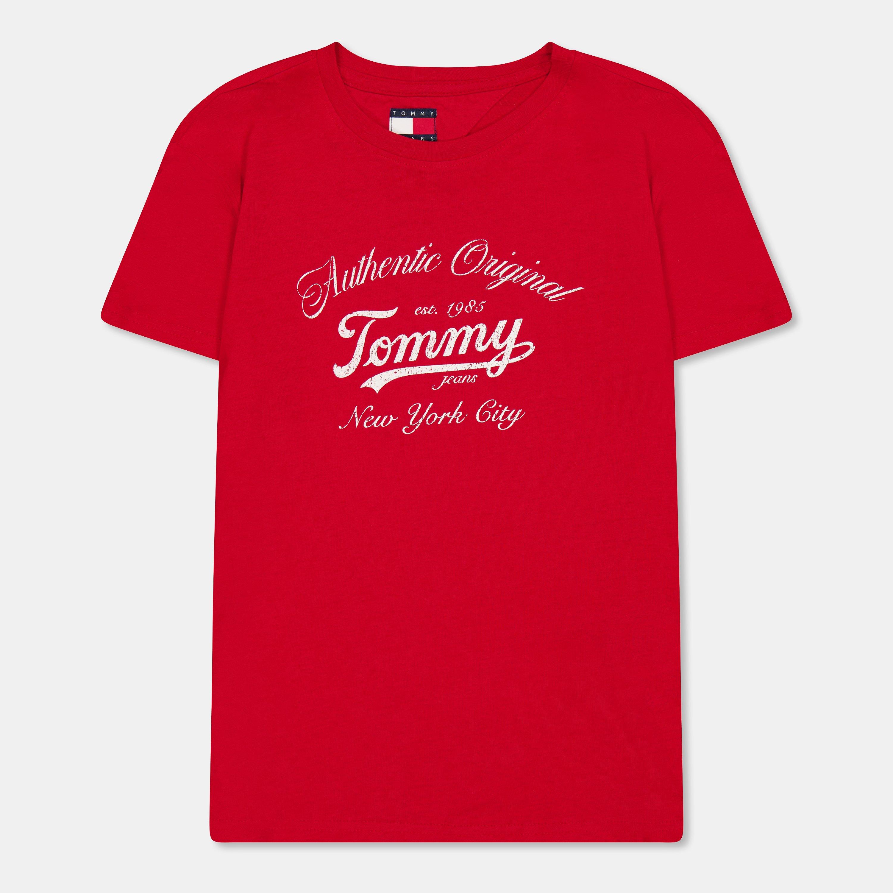 Tommy Jeans Women's Essential Logo Tee - Red L1 - 6 (2XS)