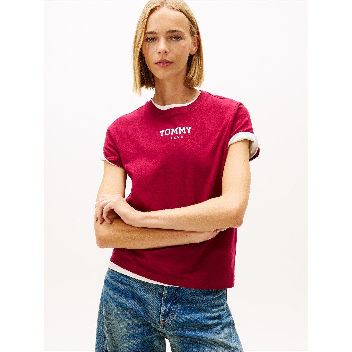 Cerise L2 - Tommy Jeans - Essential Logo Tee - 2