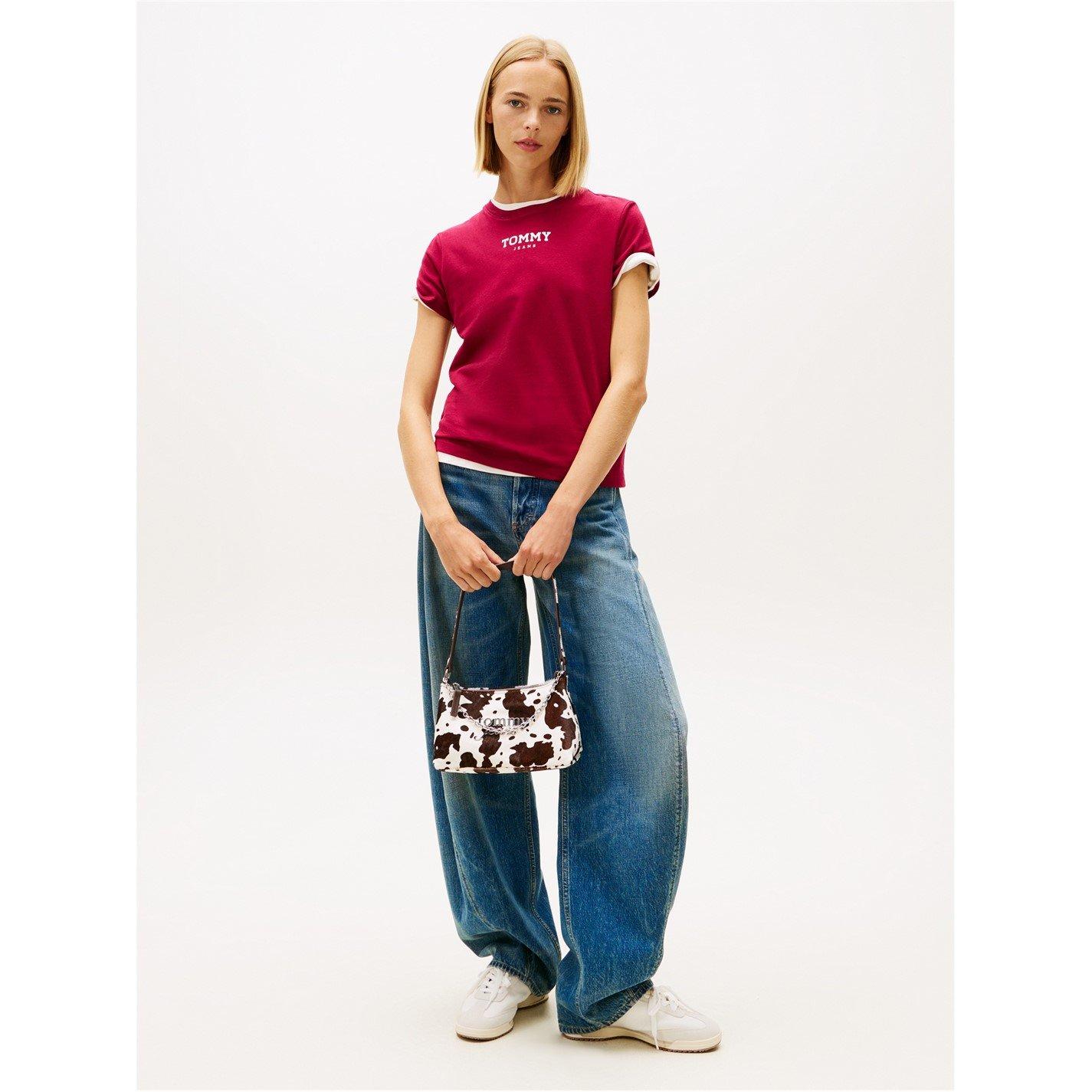 Cerise L2 - Tommy Jeans - Essential Logo Tee - 4