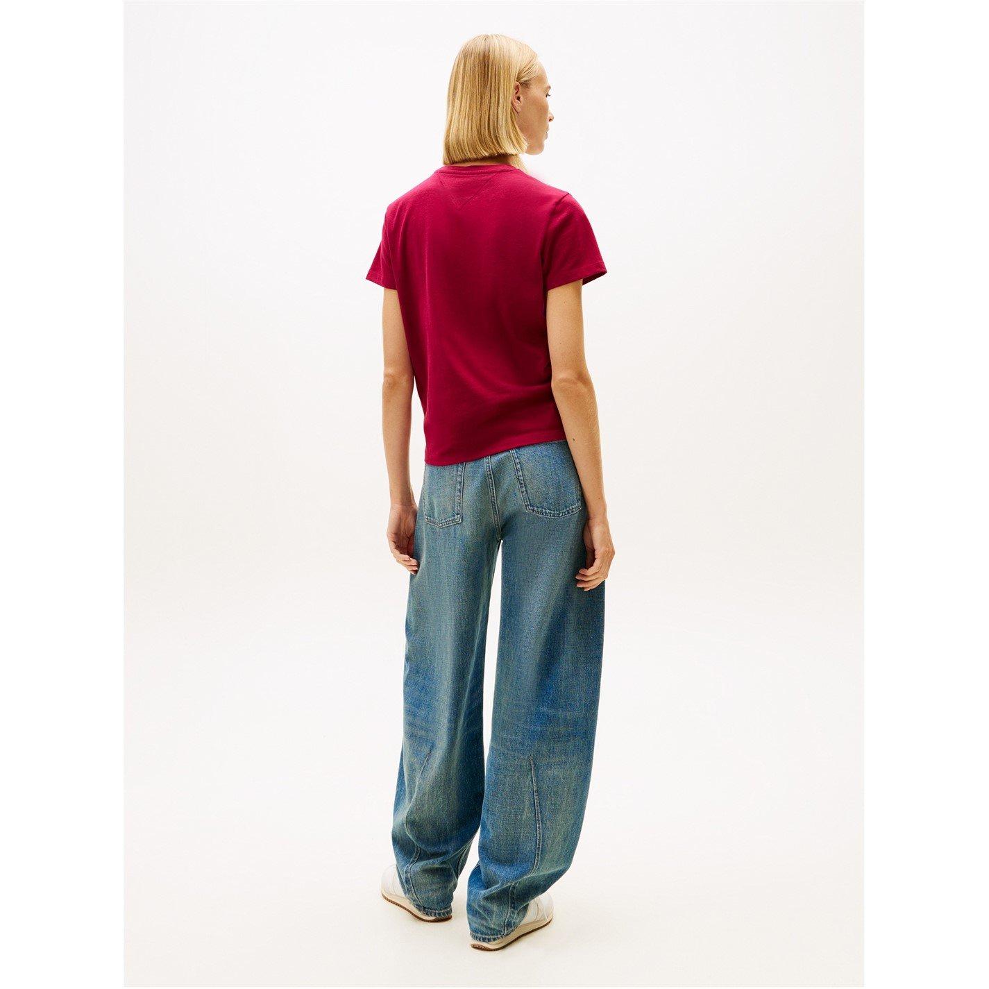 Cerise L2 - Tommy Jeans - Essential Logo Tee - 5