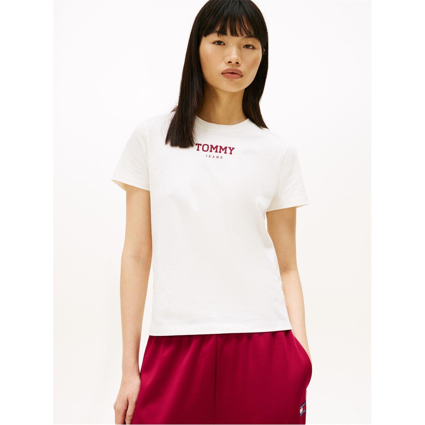 Tommy Jeans Women's Essential Logo Tee - Ecru L2 - 8 (XS)