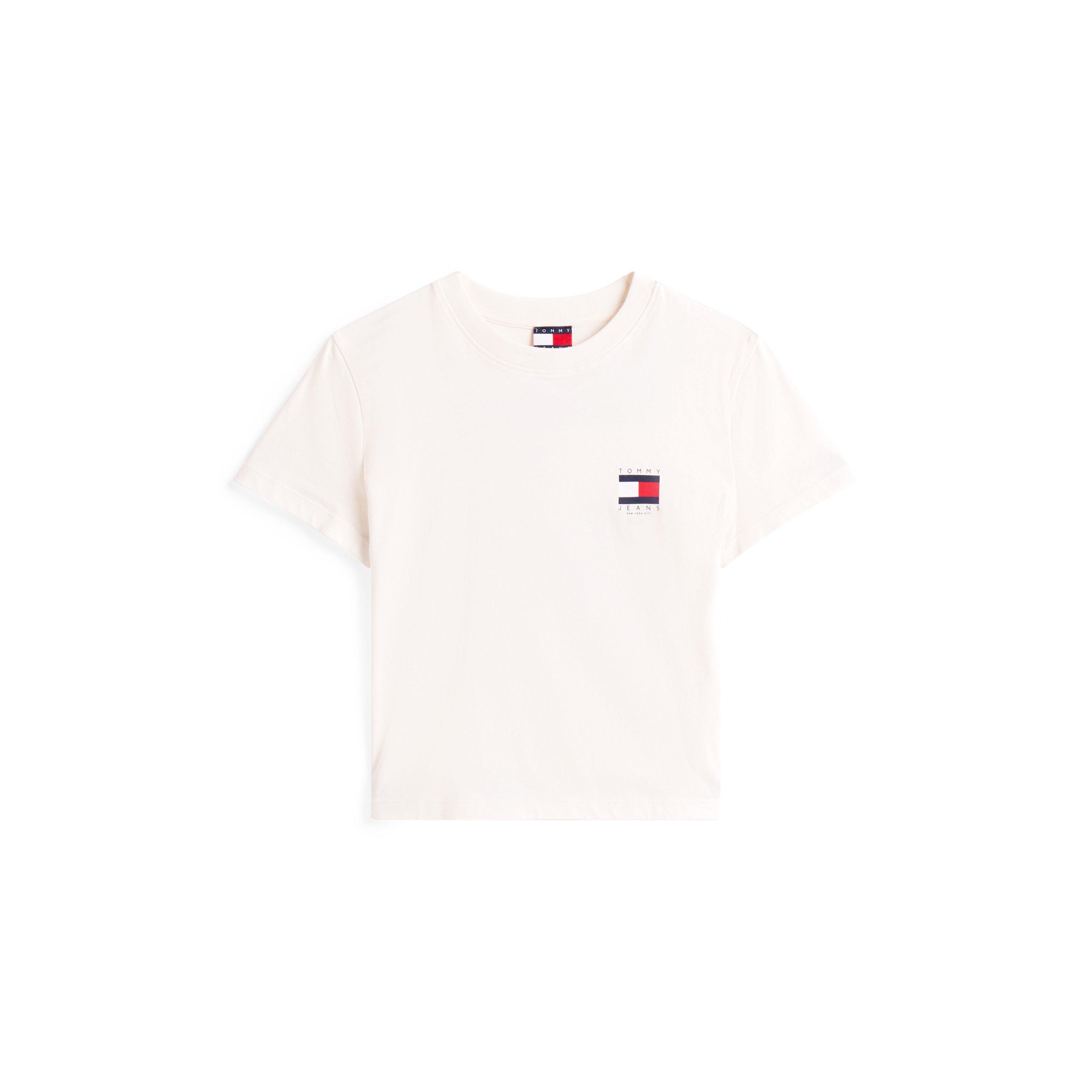 Tommy Jeans Women's Flag Graphic T-Shirt - Ancient White - 14 (L)