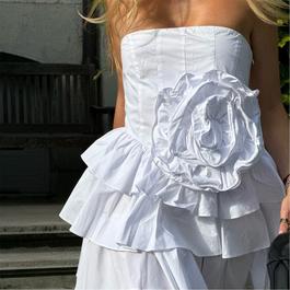 Collective The Label The Label White Frill Layered Mini-Dress