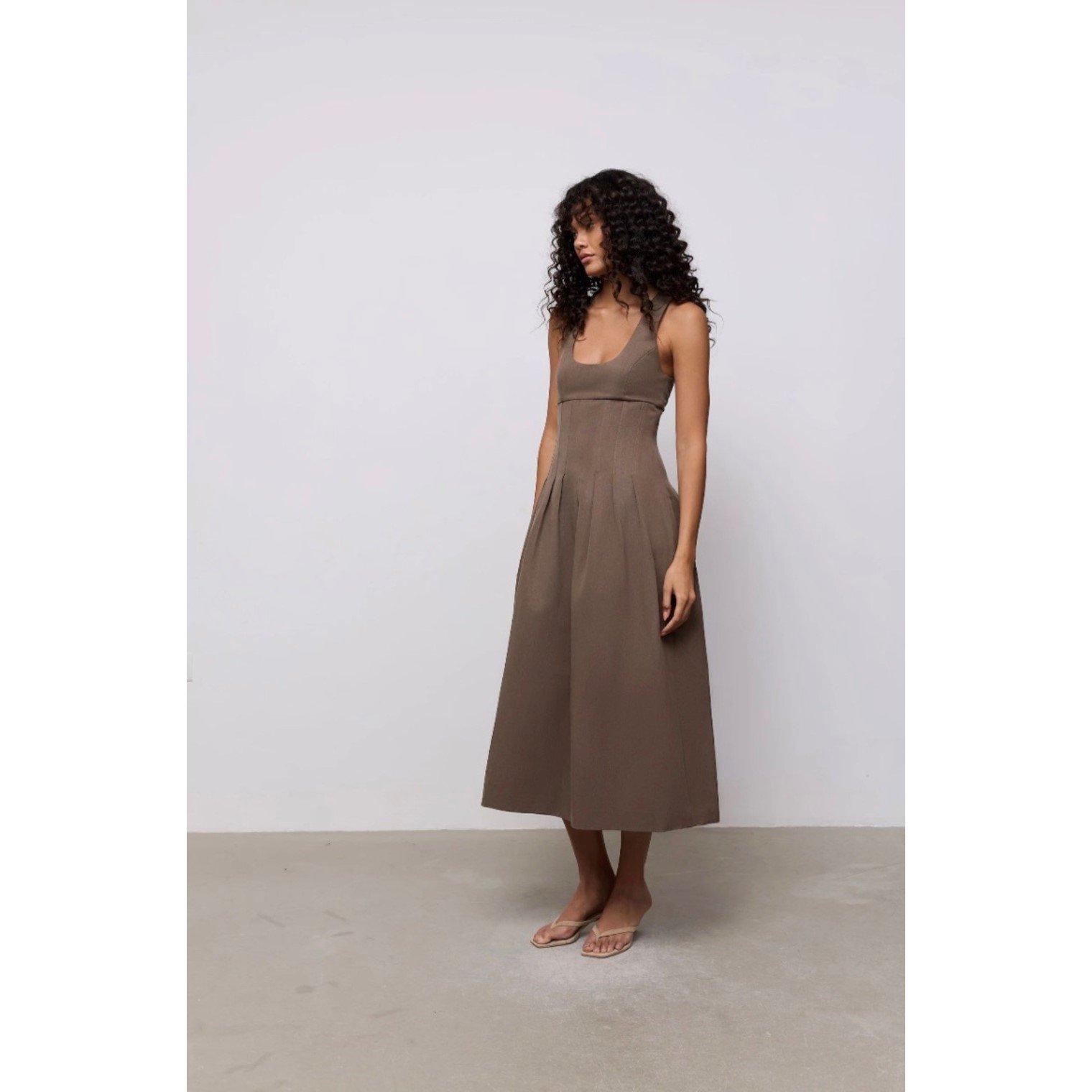 Mushroom - Odd Muse - Womens Cinch Maxi Dress - 1