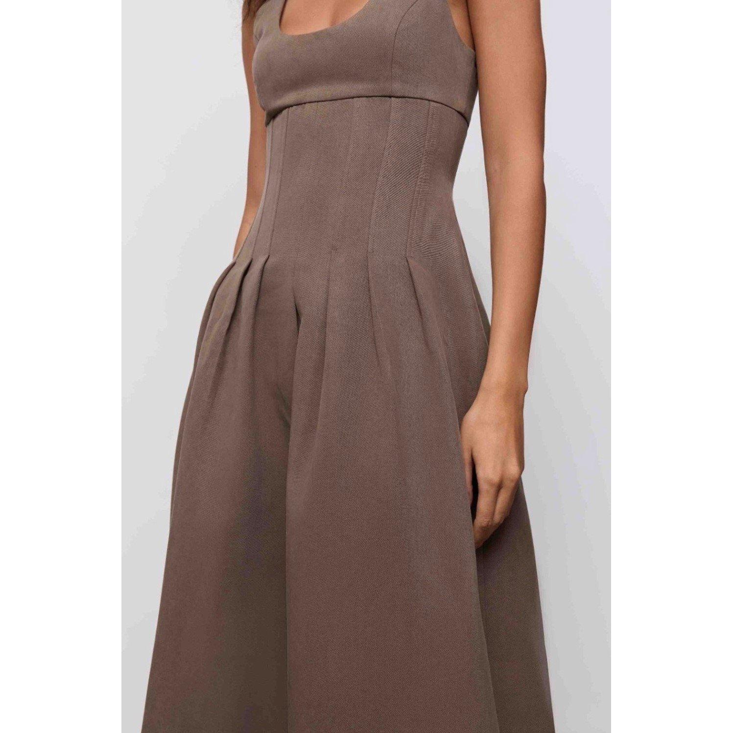 Mushroom - Odd Muse - Womens Cinch Maxi Dress - 3