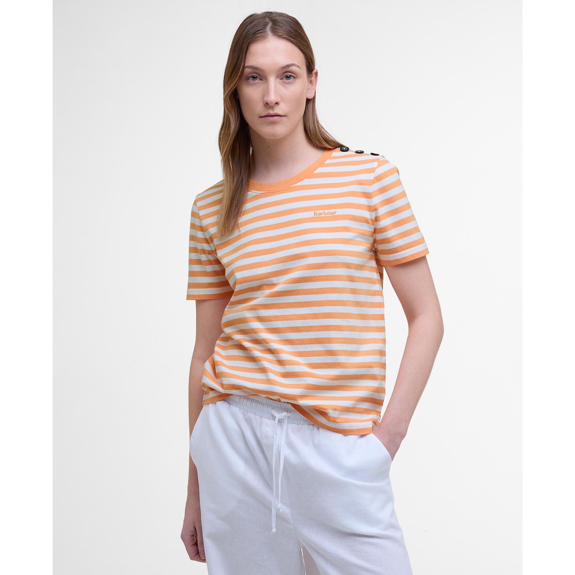 Papaya/Cloud - Barbour - Women's B.Li Ferryside Regular Fit T-Shirt - 2