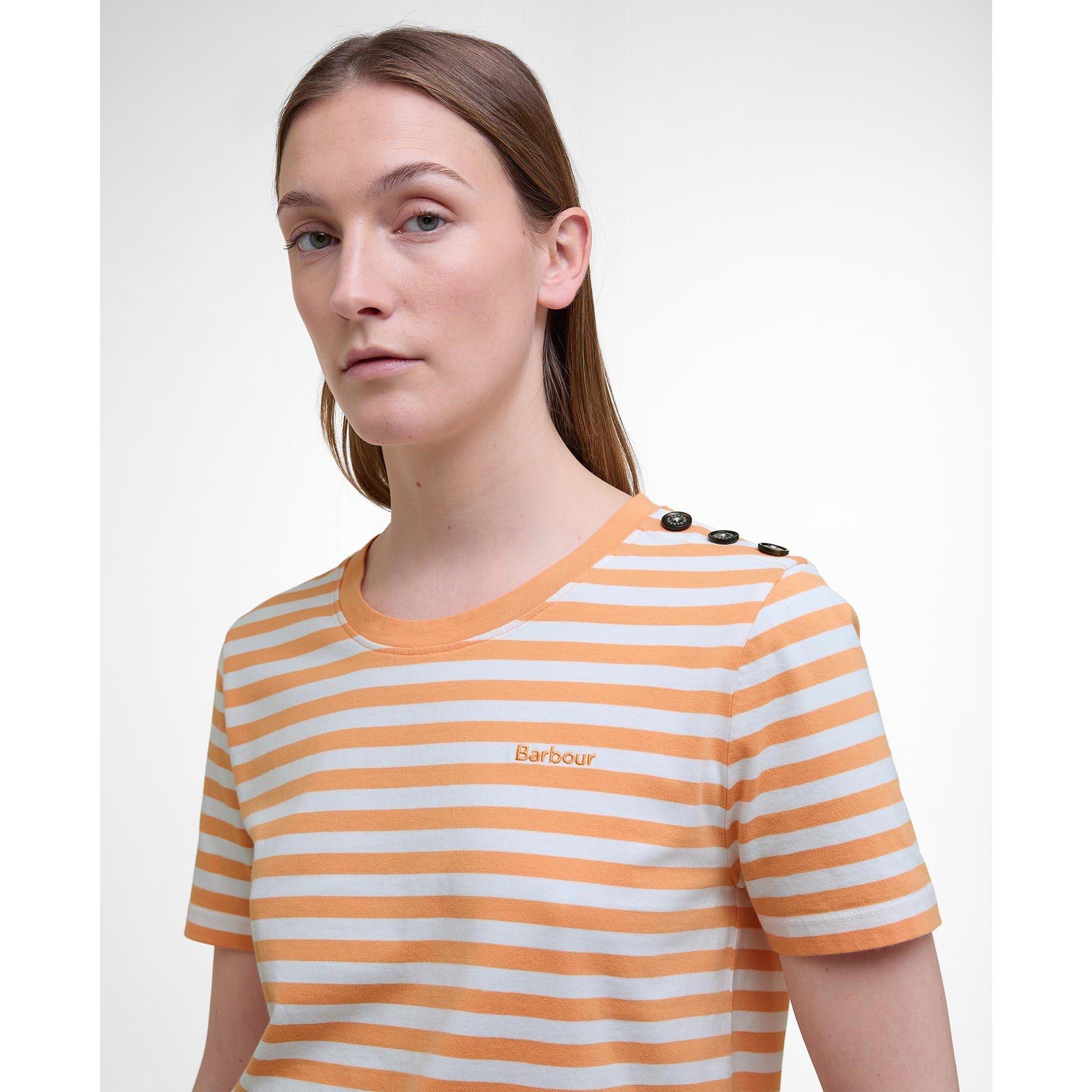 Papaya/Cloud - Barbour - Women's B.Li Ferryside Regular Fit T-Shirt - 4