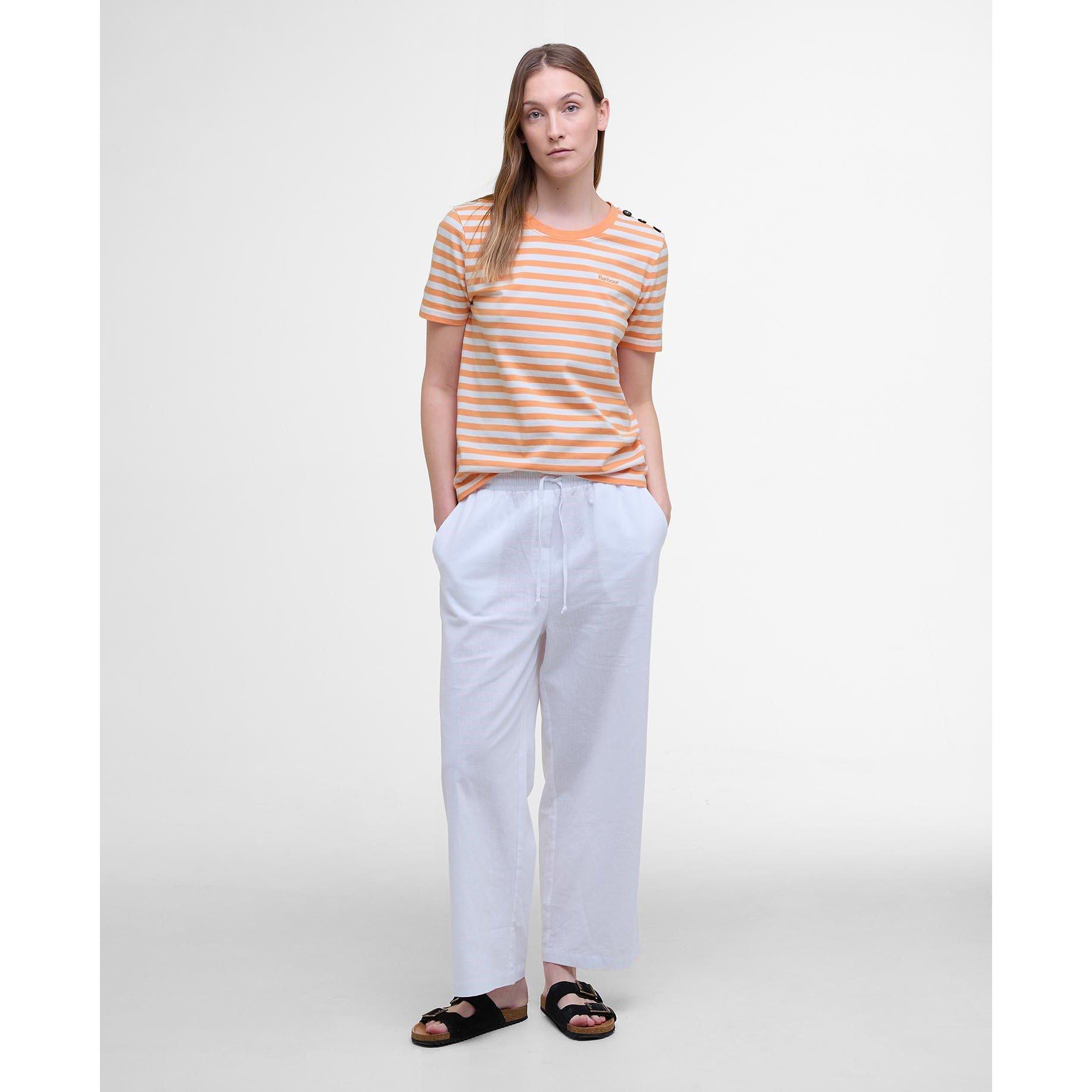 Papaya/Cloud - Barbour - Women's B.Li Ferryside Regular Fit T-Shirt - 7