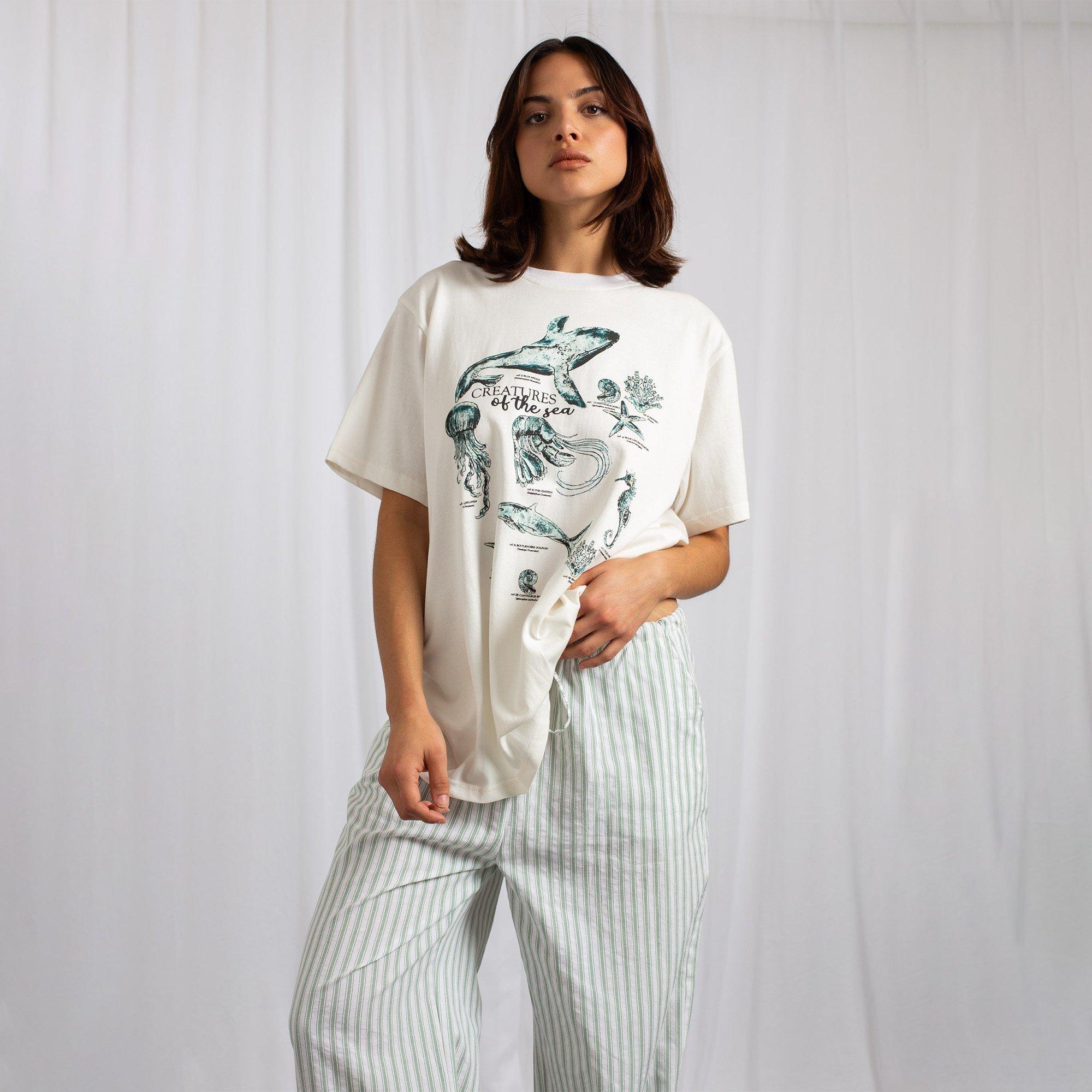 WHITE - Daisy Street - Oversized Tee - 4