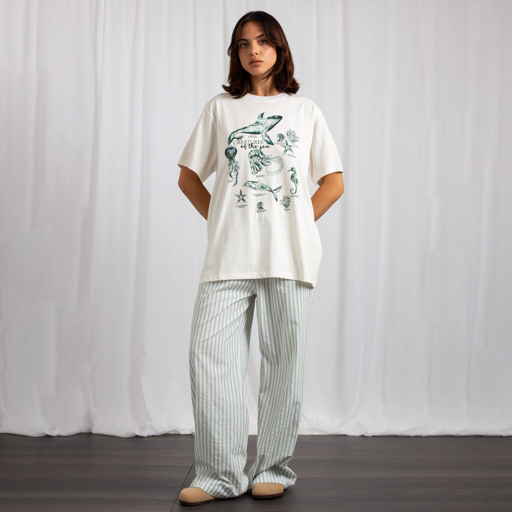 WHITE - Daisy Street - Oversized Tee - 5
