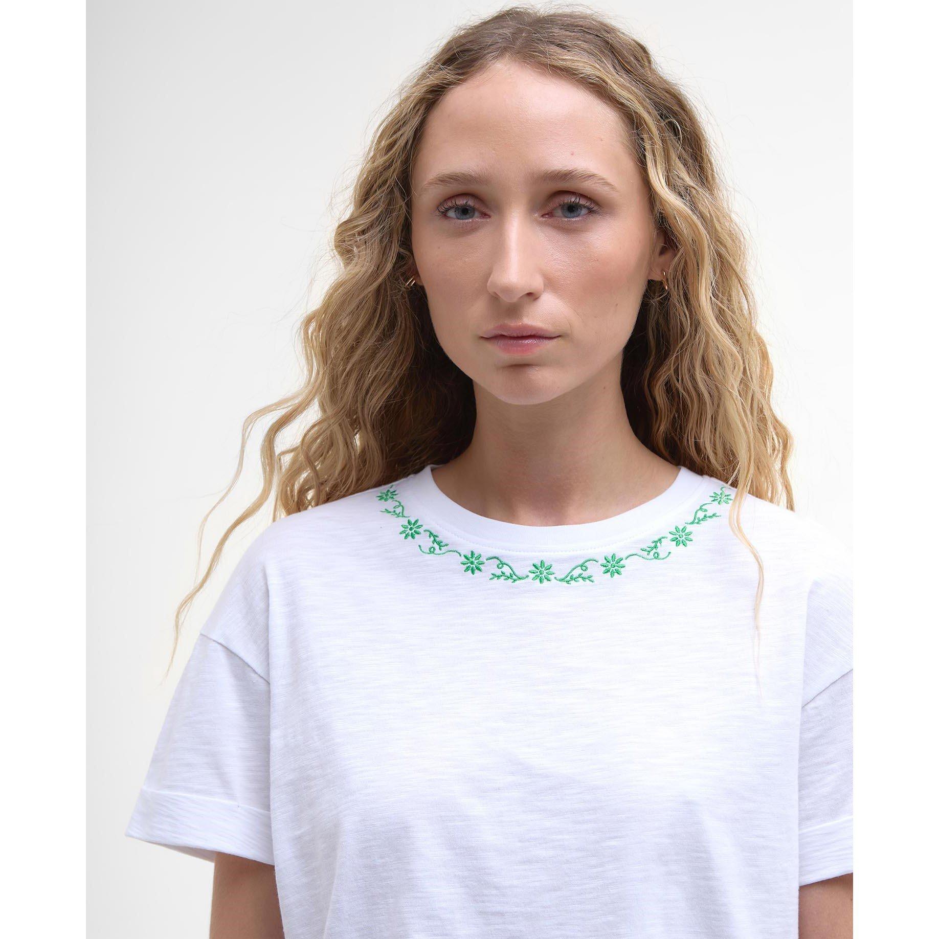 White - Barbour - Women's Cloverford Regular Fit T-Shirt - 4