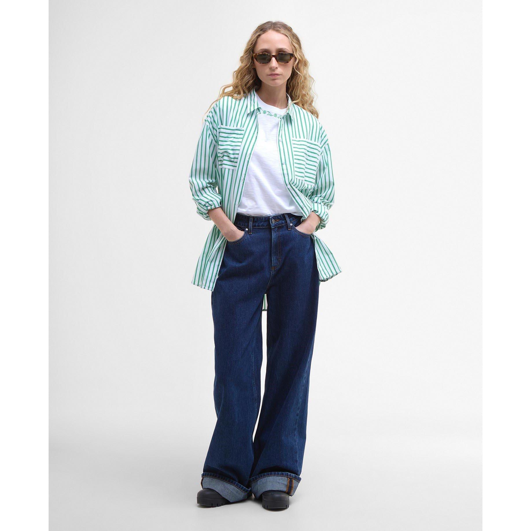 White - Barbour - Women's Cloverford Regular Fit T-Shirt - 5