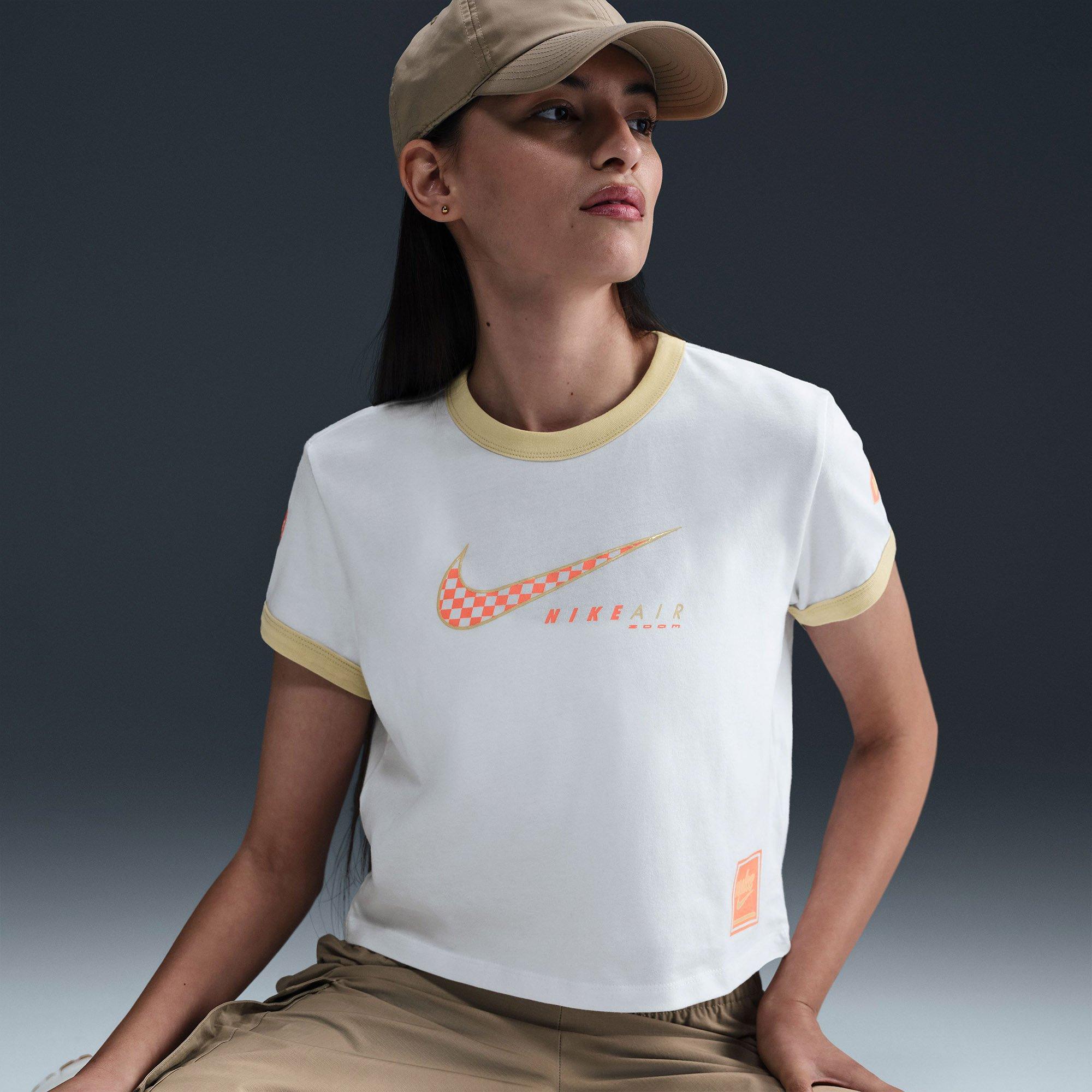 White - Nike - Sportswear Club Womens T-Shirt - 2