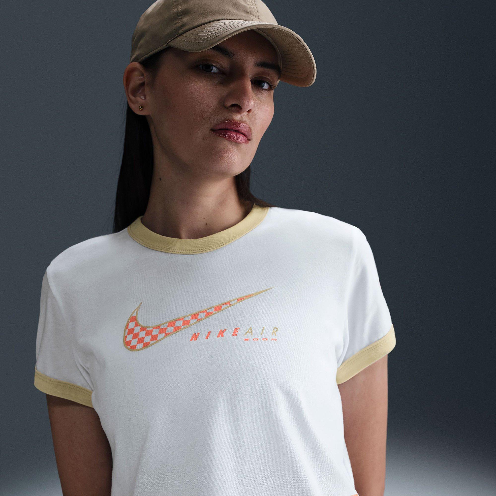 White - Nike - Sportswear Club Womens T-Shirt - 3
