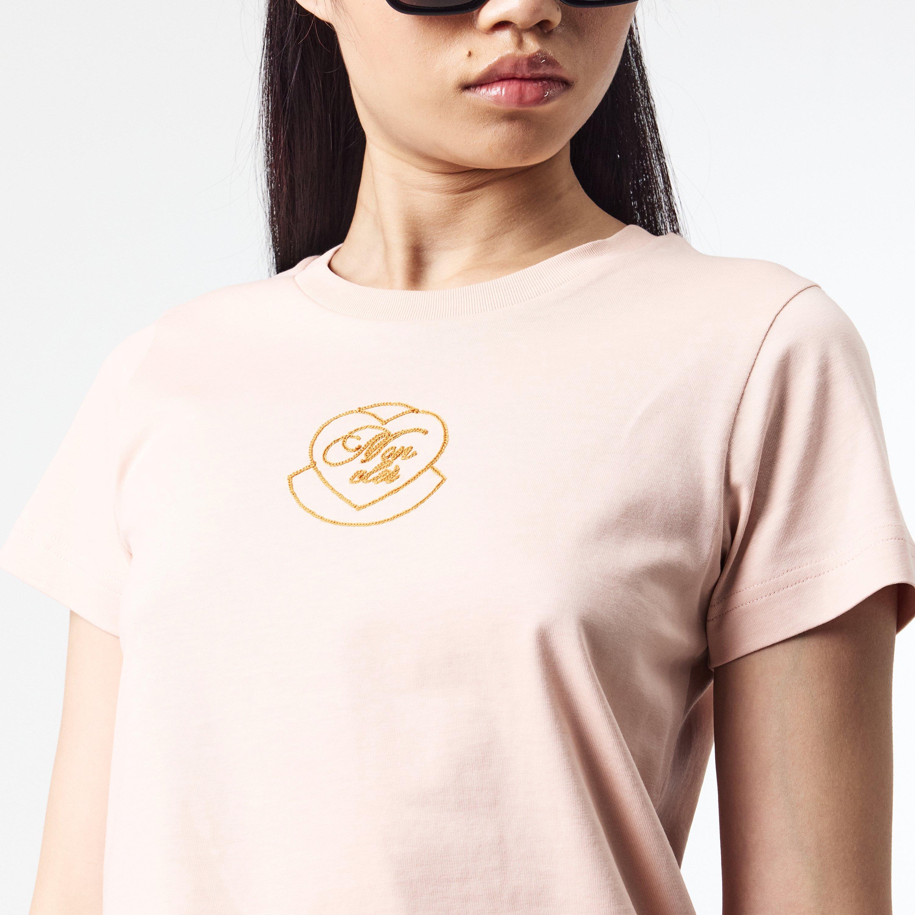 Pink 519 - Moncler - Women's Regular Fit Logo T-Shirt - 5