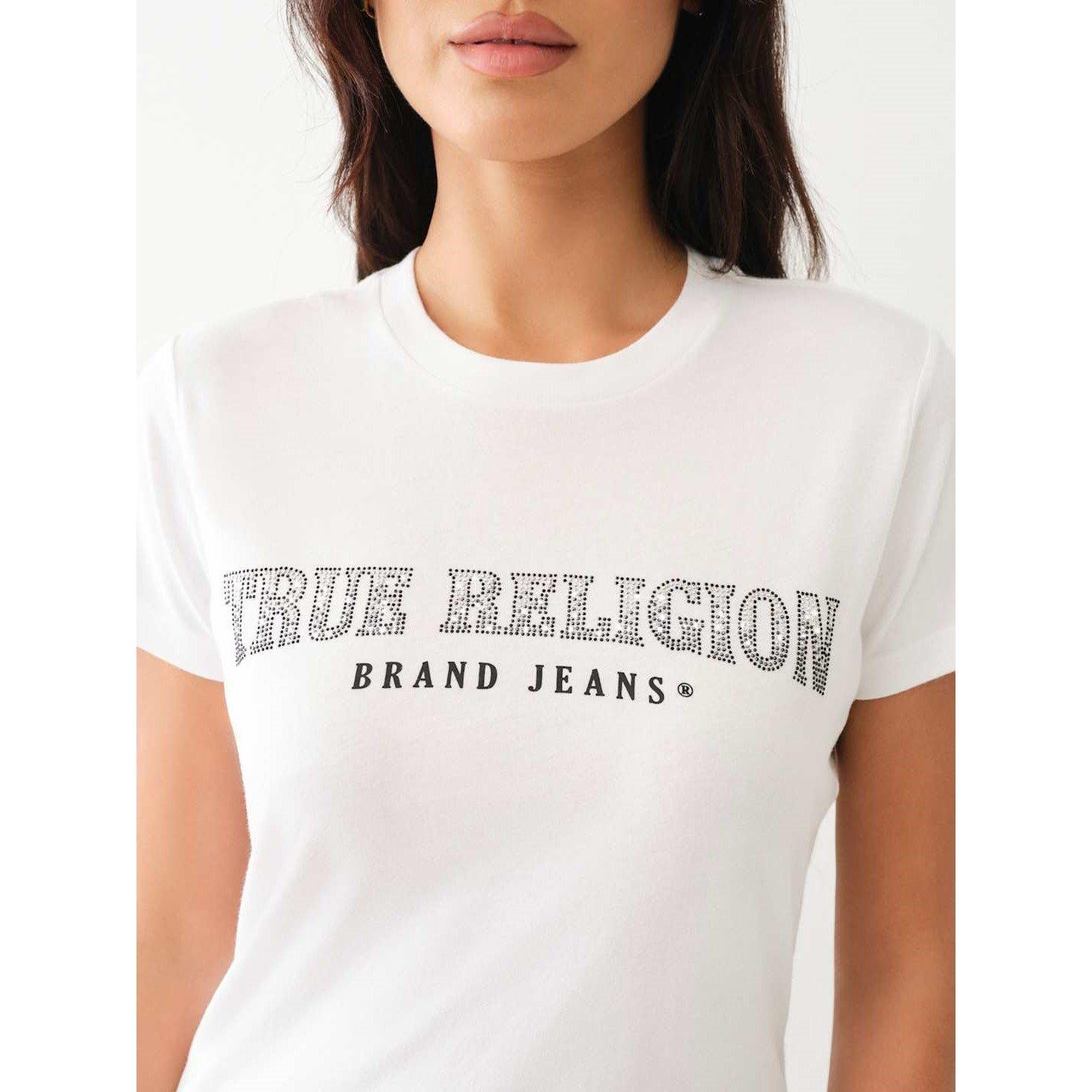 Optisches Weiß - True Religion - Women's Slim Crew Neck Logo Short Sleeve T-Shirt - 3