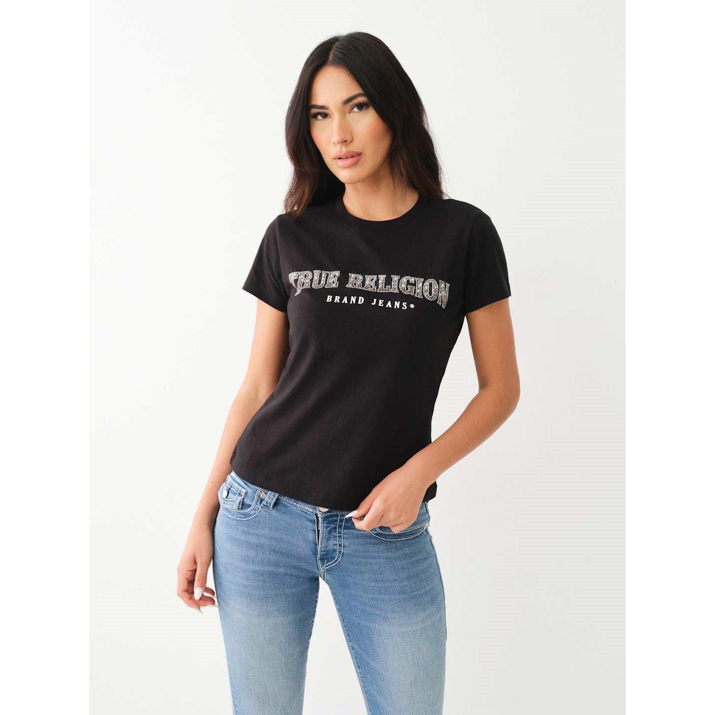 True Religion Crew Neck Logo T-Shirt Regular Fit T-Shirts USC