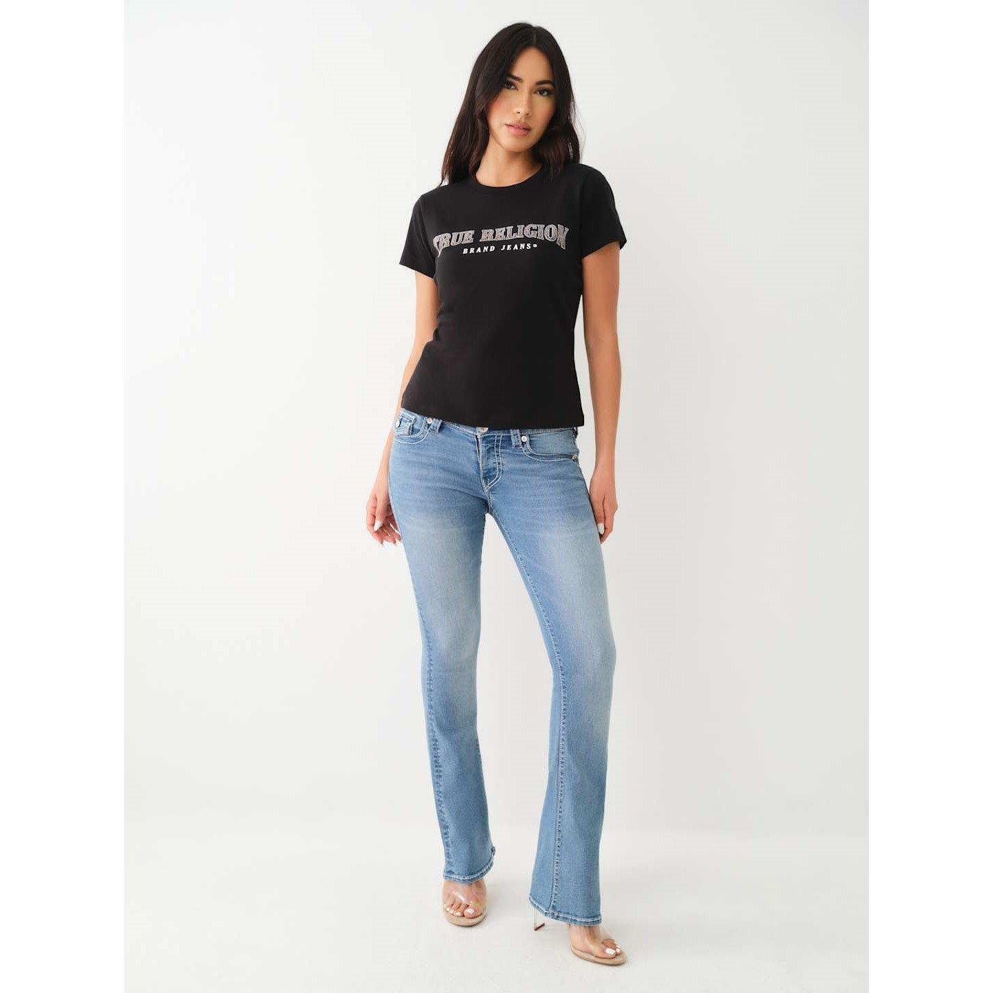 Jet Black - True Religion - Slim Crew Neck Logo T-Shirt - 4