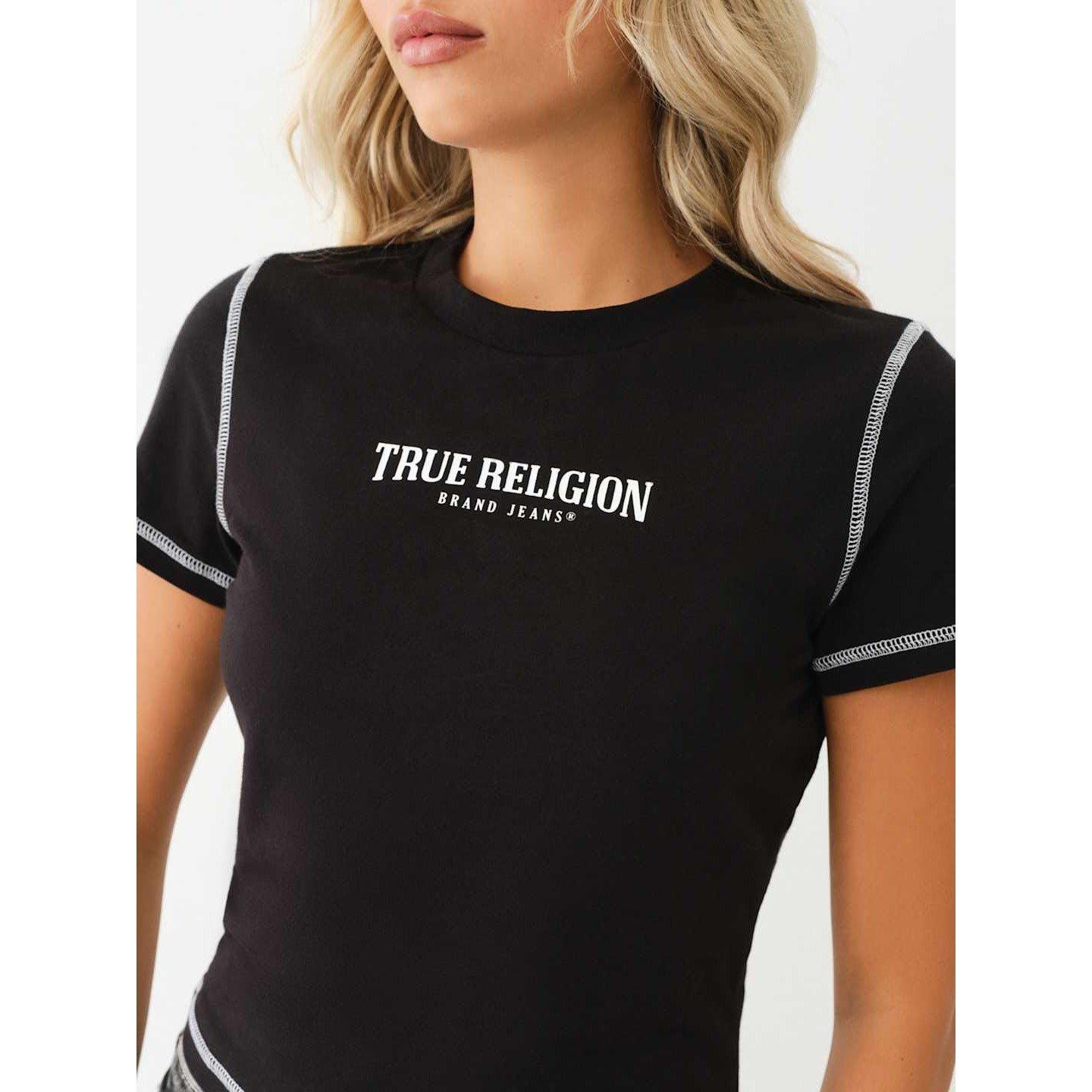 Jet Black - True Religion - Regular Fit Stitch T-Shirt - 3