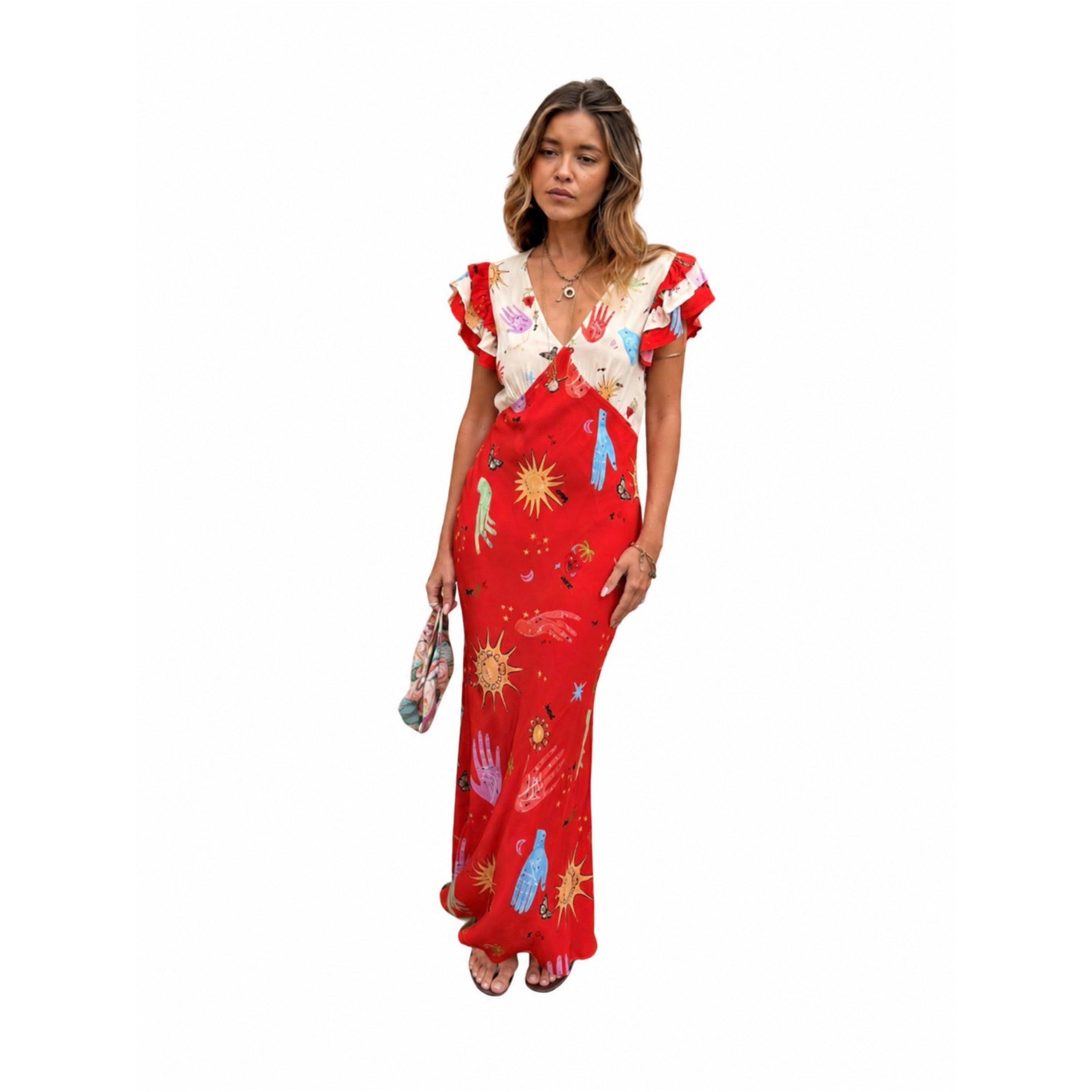 Multi - Never Fully Dressed - Womens Long Maxi Dress - 3