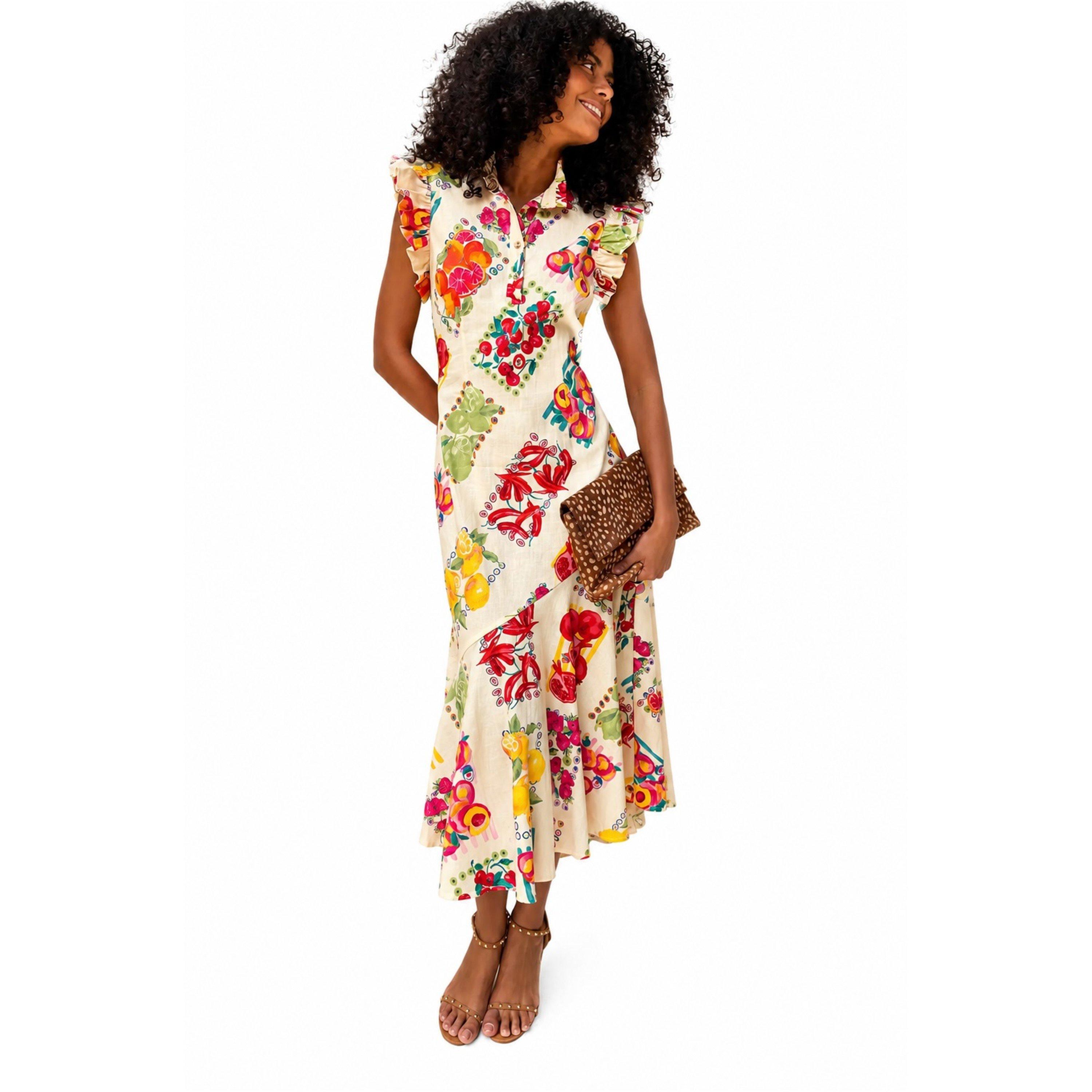 Multi - Never Fully Dressed - Womens Long Maxi Dress - 6