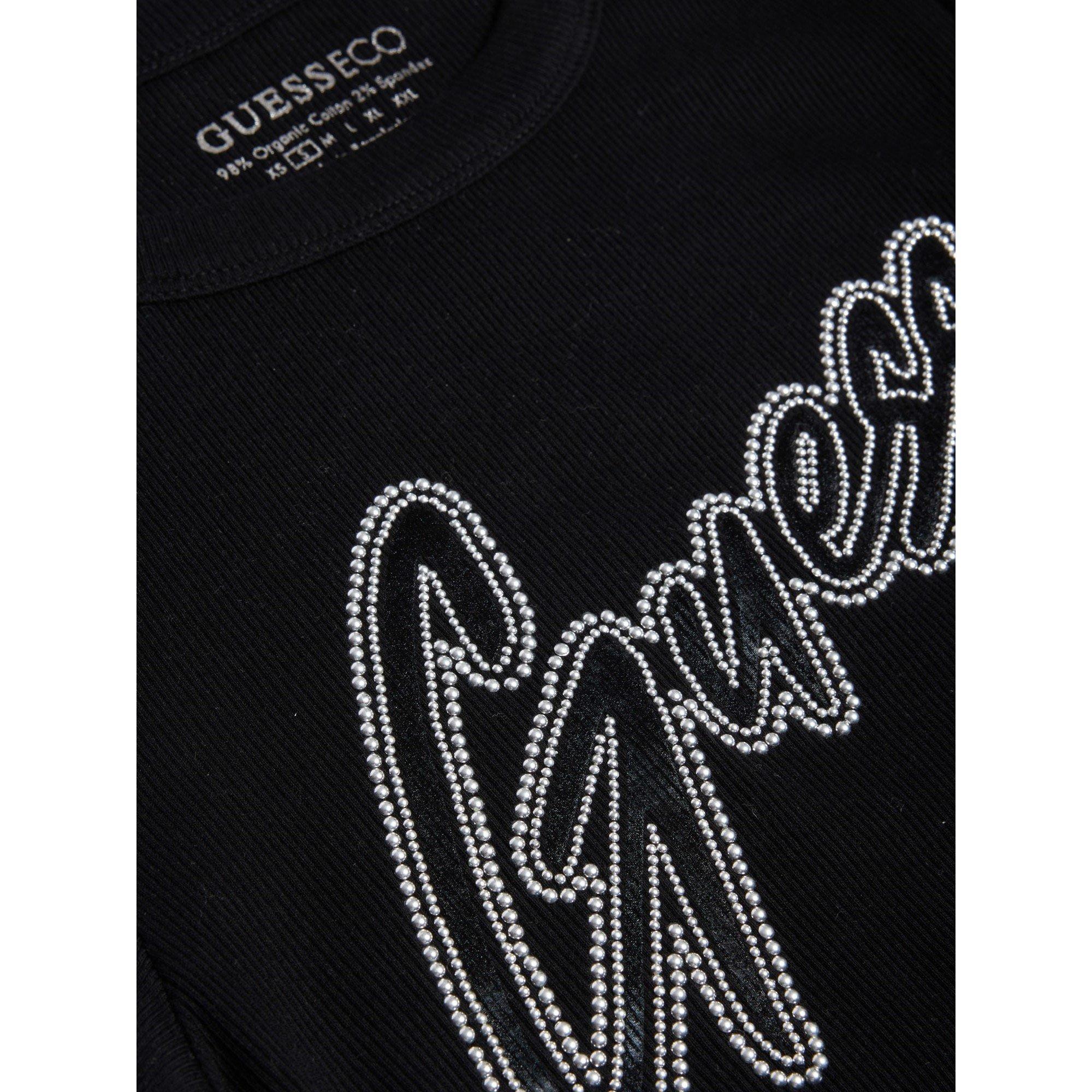 Jet Black - Guess - Guess Ss Cn Rib LG T Ld64 - 5
