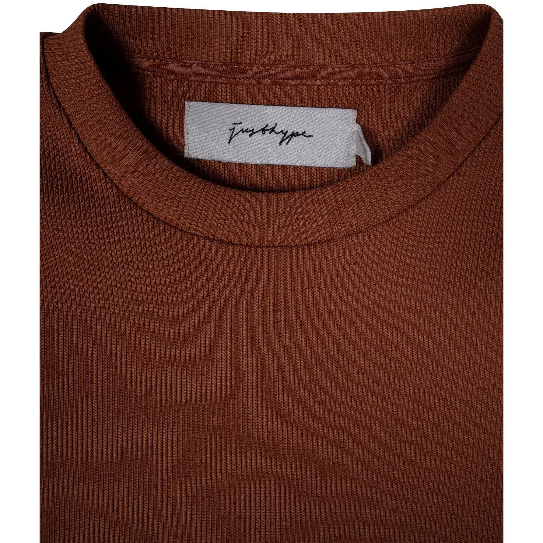 Castanho - Hype - Rib Cropped Regular Fit T-Shirt - 3