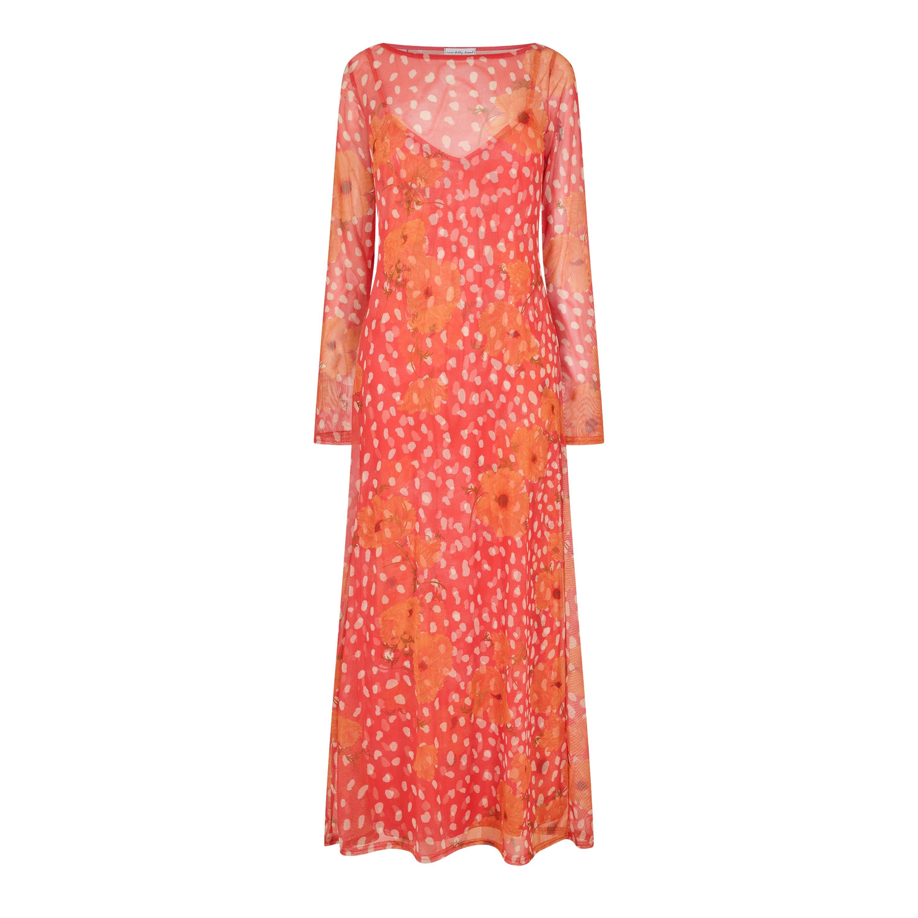 Never Fully Dressed Women's Long Maxi Dress - Coral - 16 (XL)
