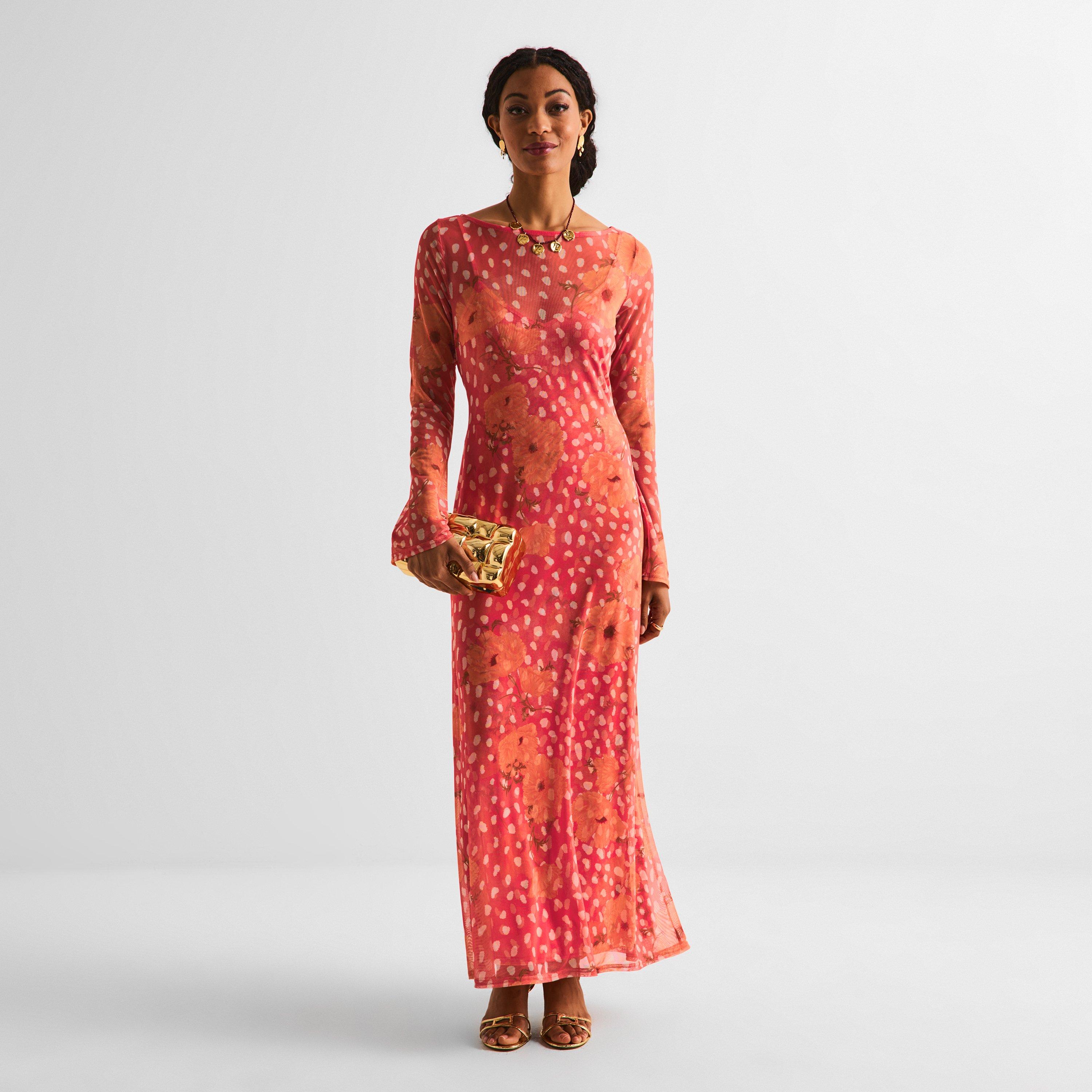 Coral - Never Fully Dressed - Women's Long Maxi Dress - 6