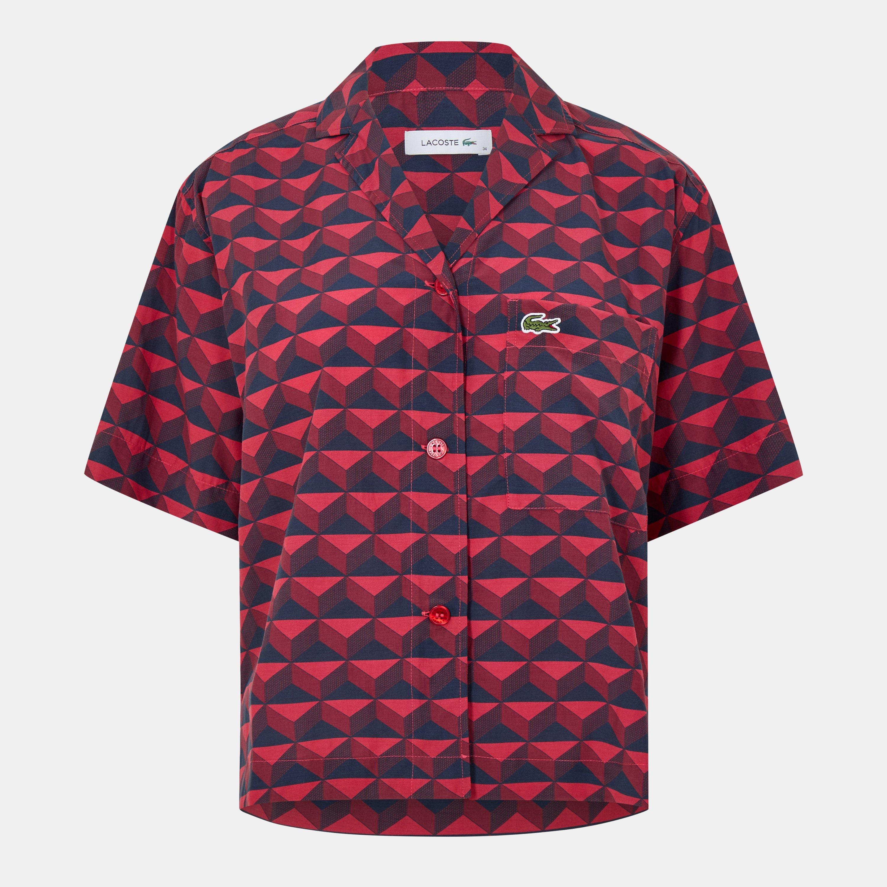 Penumbra - Lacoste - Women's Short-Sleeve Patterned Shirt - 1