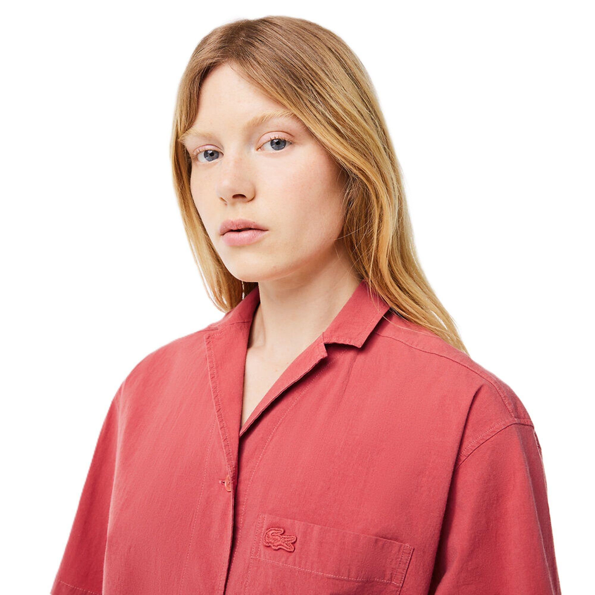Sierra Red - Lacoste - Women's Short-Sleeve Plain Shirt - 3
