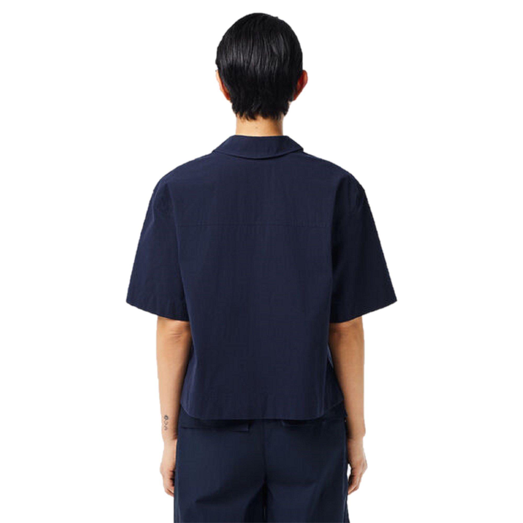 Azul Marinho - Lacoste - Women's Short-Sleeve Plain Shirt - 2